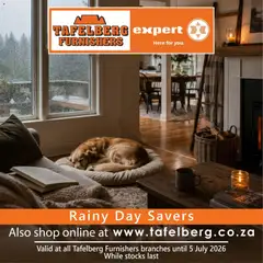 Tafelberg Furnishers specials catalogue – valid from 25/06/2026
