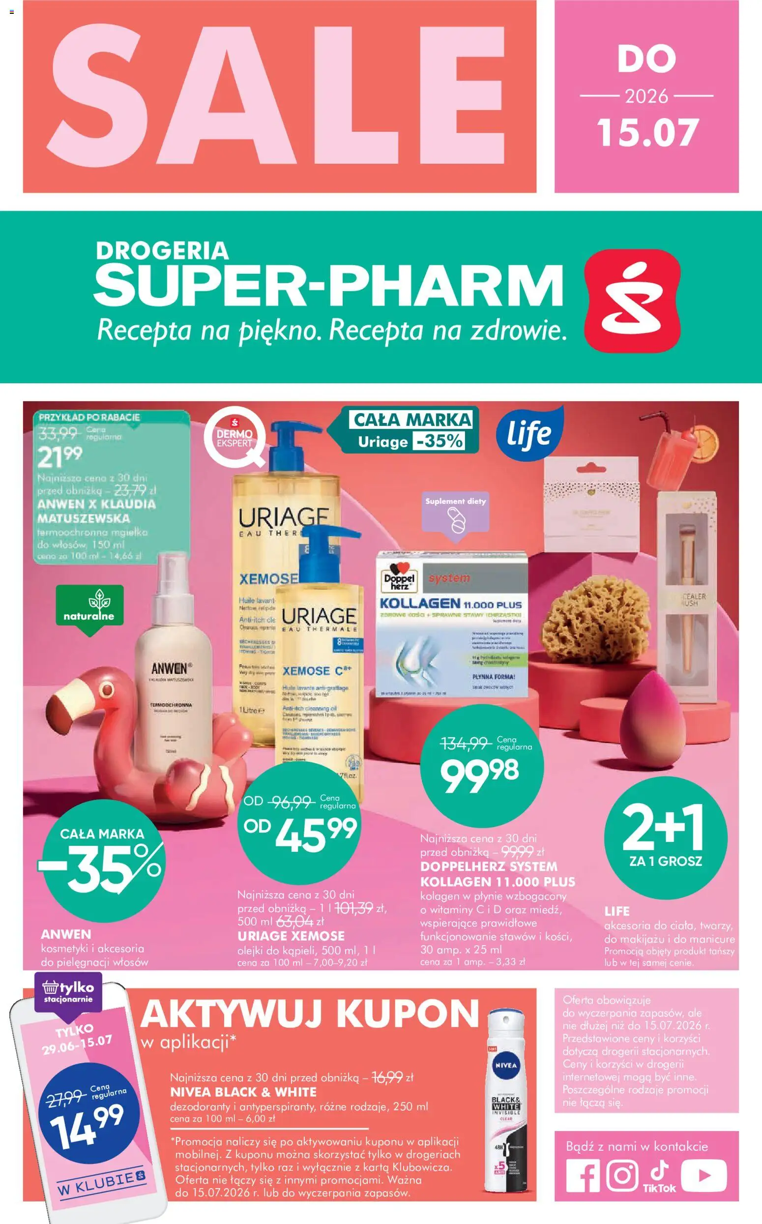 Super-pharm gazetka od 29.06.2026 | Strona: 1 | Produkty: Karta, Drogeria, Kosmetyki