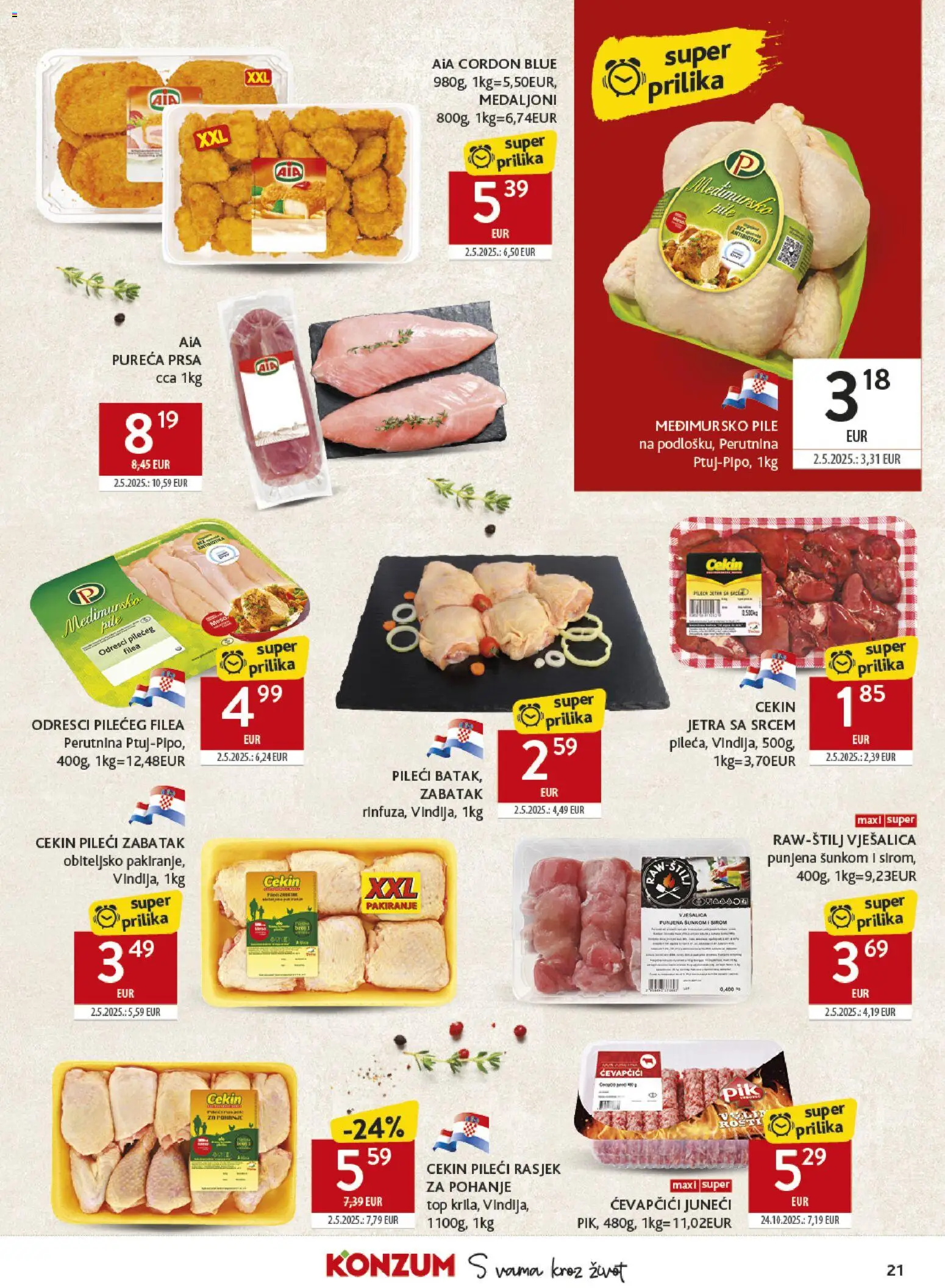 Konzum HR akciós ujság - amely érvényes a következő dátumtól: 11.03.2026 | Oldal: 21