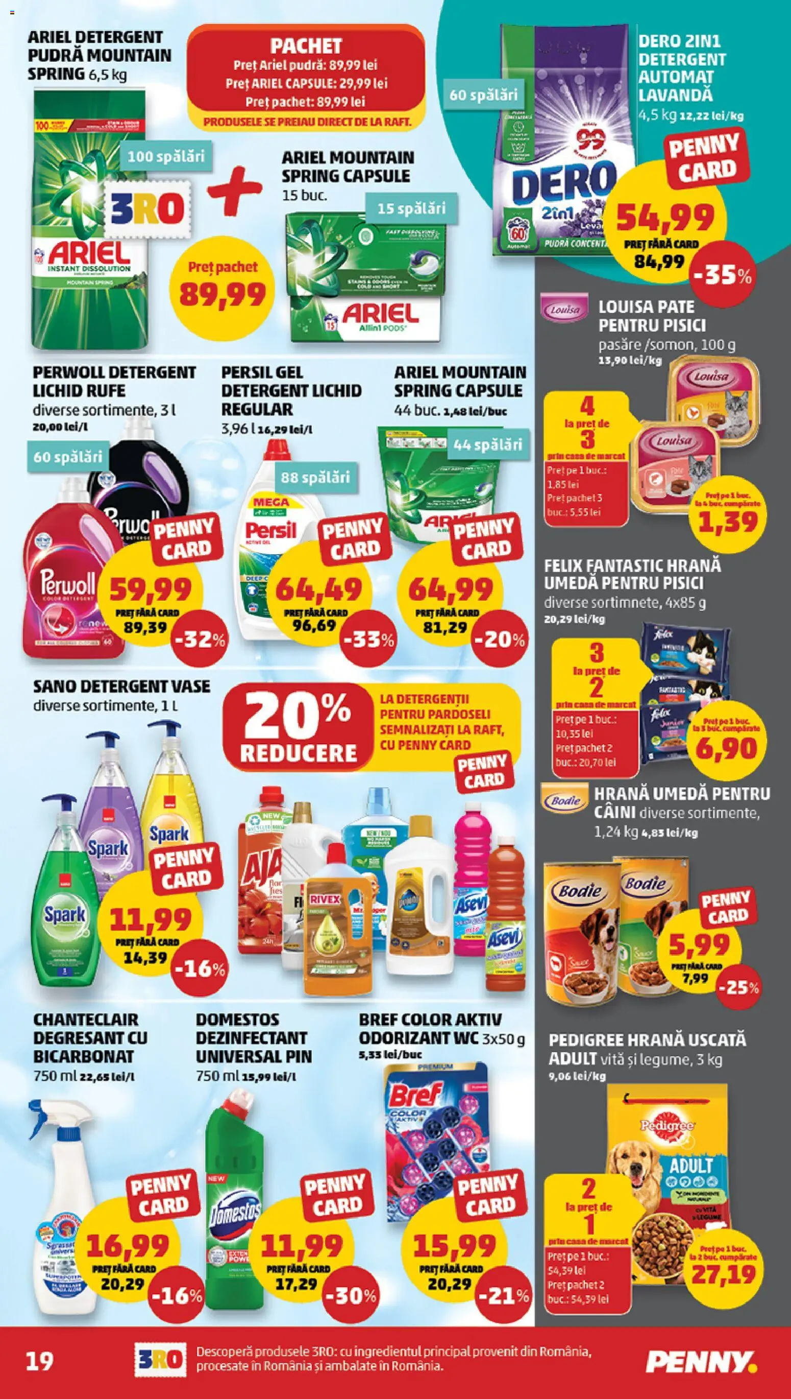 Noul catalog PENNY – valabil de la 22.07.2026 | Pagină: 19 | Produse: Detergent Capsule, Vase, Pate, Dezinfectant
