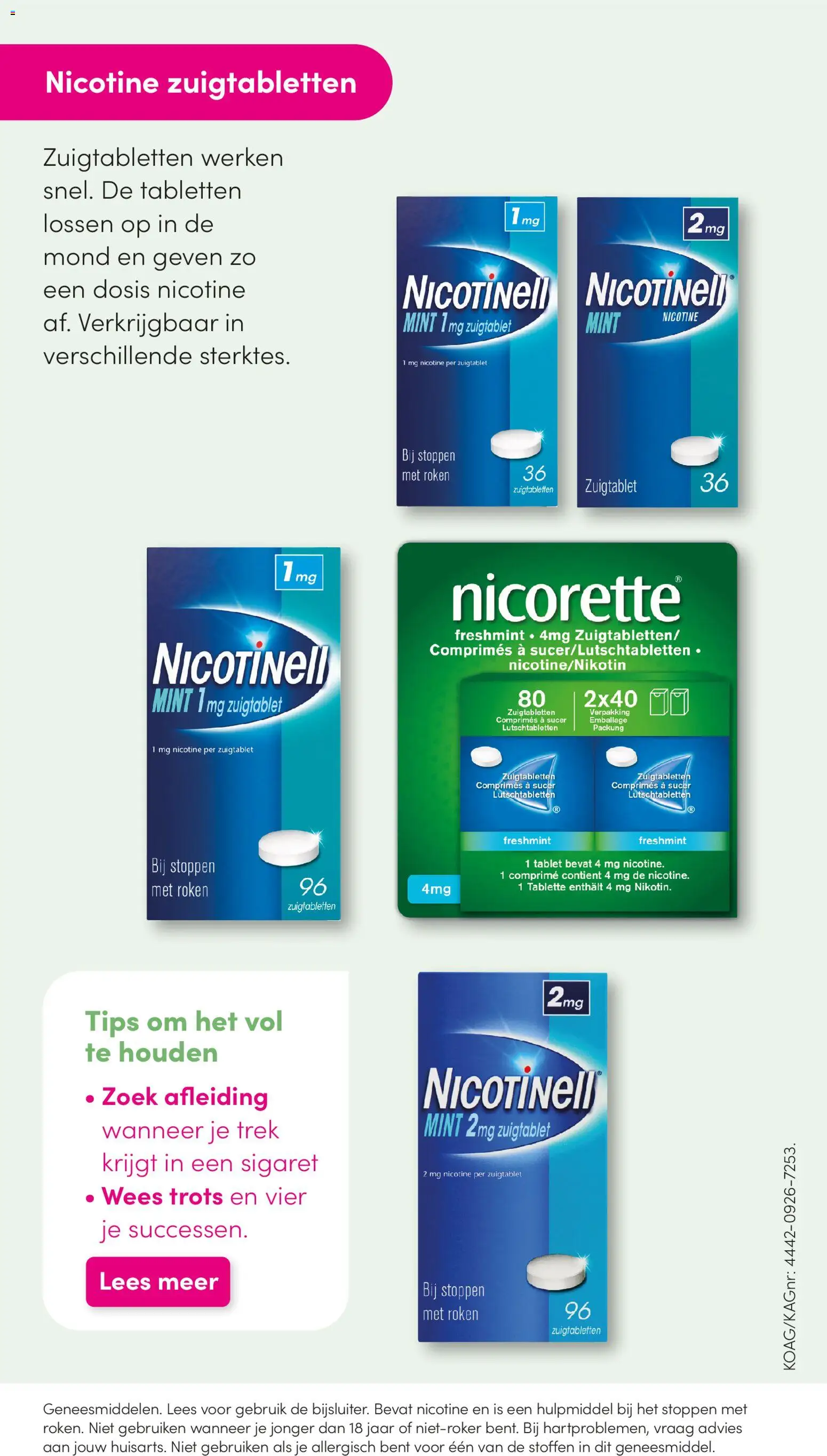 {H1} | Pagina: 42 | Producten: Tablet, Zuigtabletten