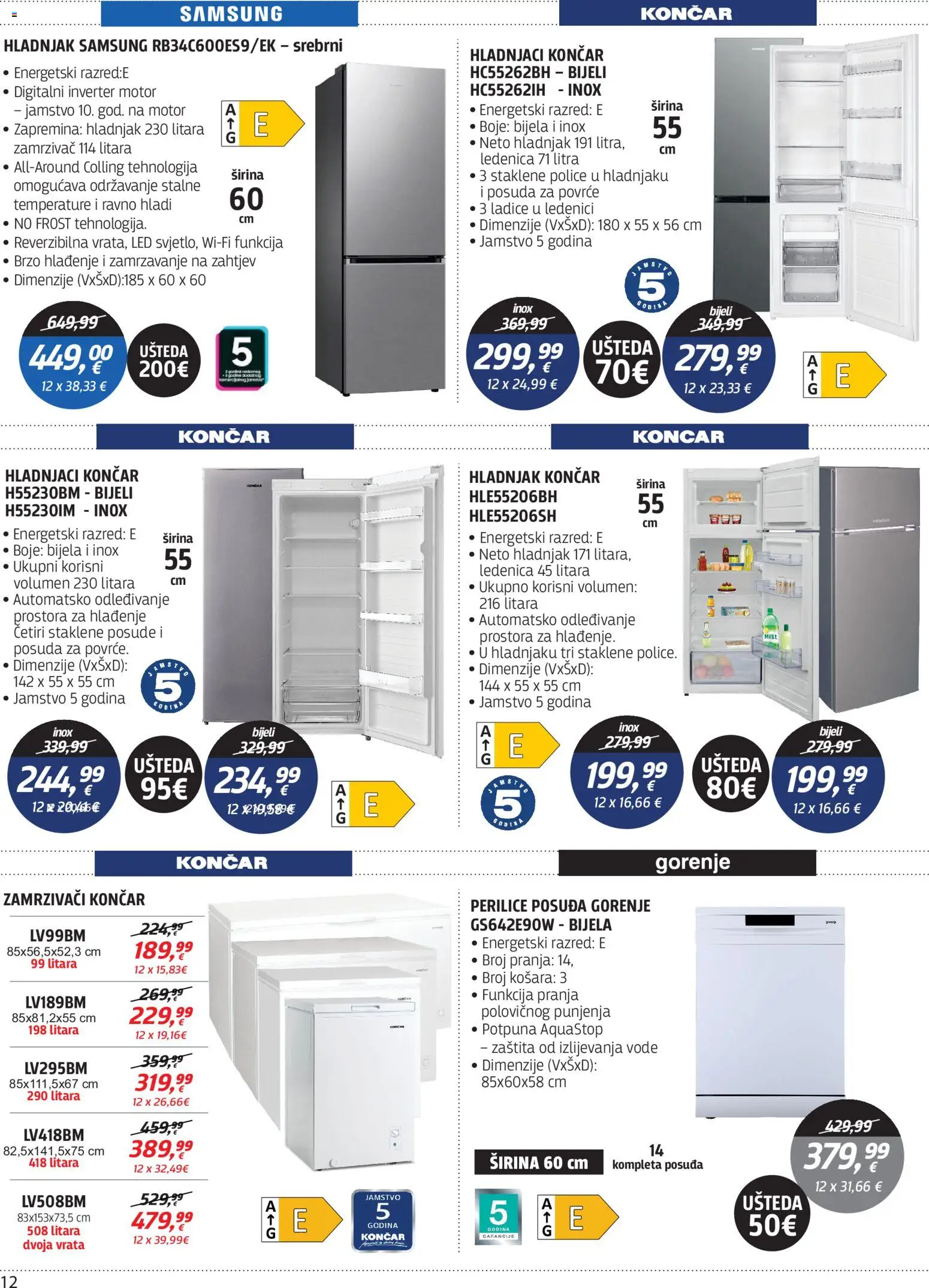 Centar Tehnike katalog | vrijedi od 15.06.2026 | Stranica: 12 | Proizvodi: Košara, Ladice, Povrće, Hladnjak