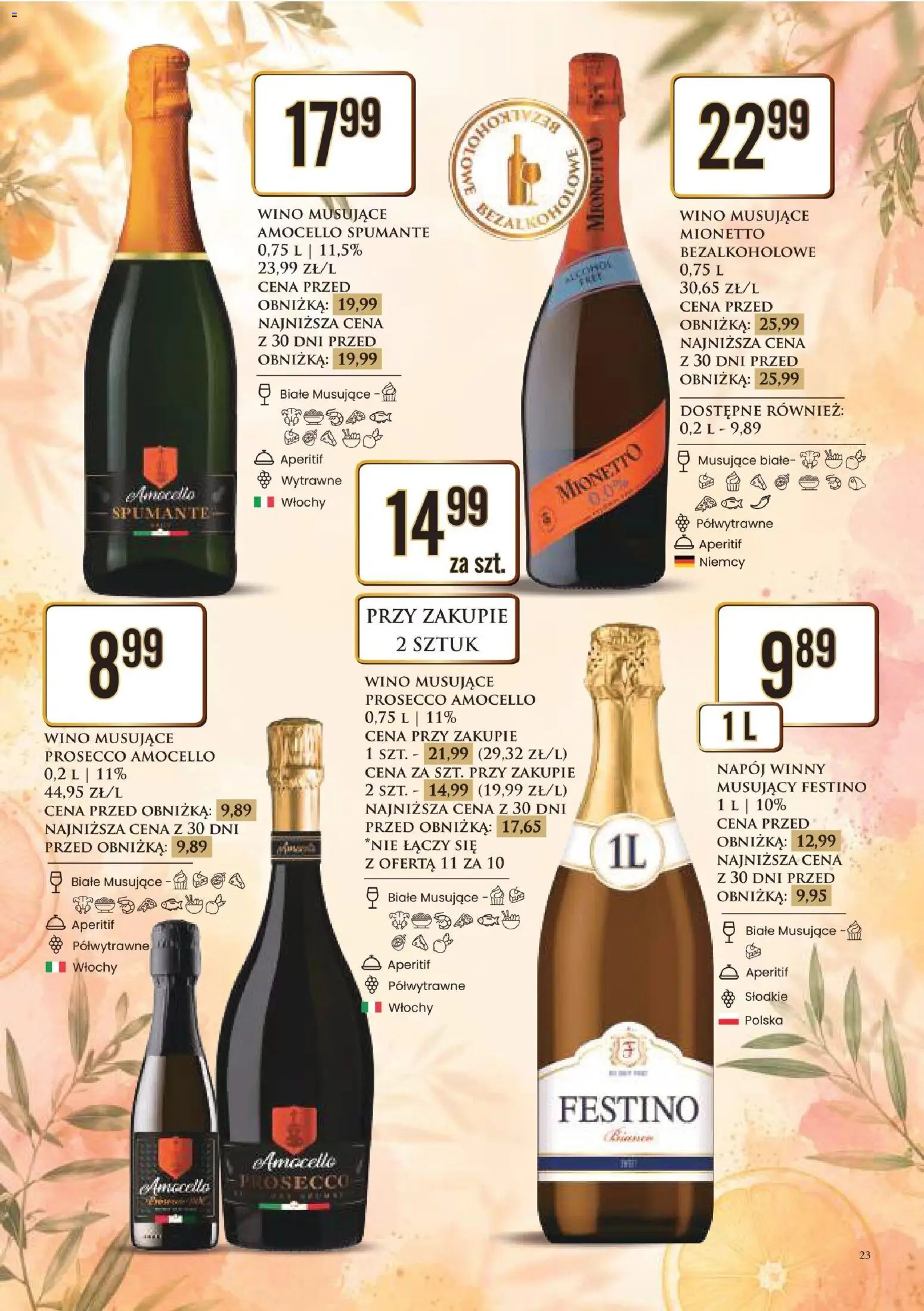 Dino gazetka alkoholowa od 29.05.2026 | Strona: 23 | Produkty: Wino, Prosecco