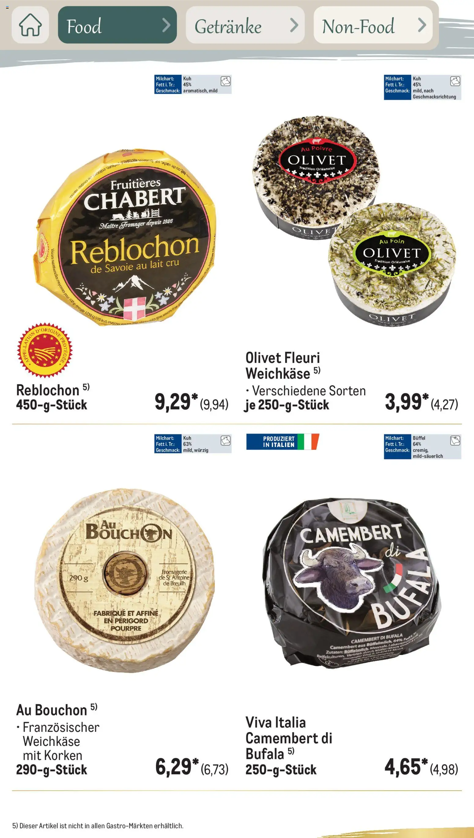Metro Saisonkatalog Erfolgsrezept – gültig ab 01.10.2026 | Seite: 29 | Produkte: Camembert