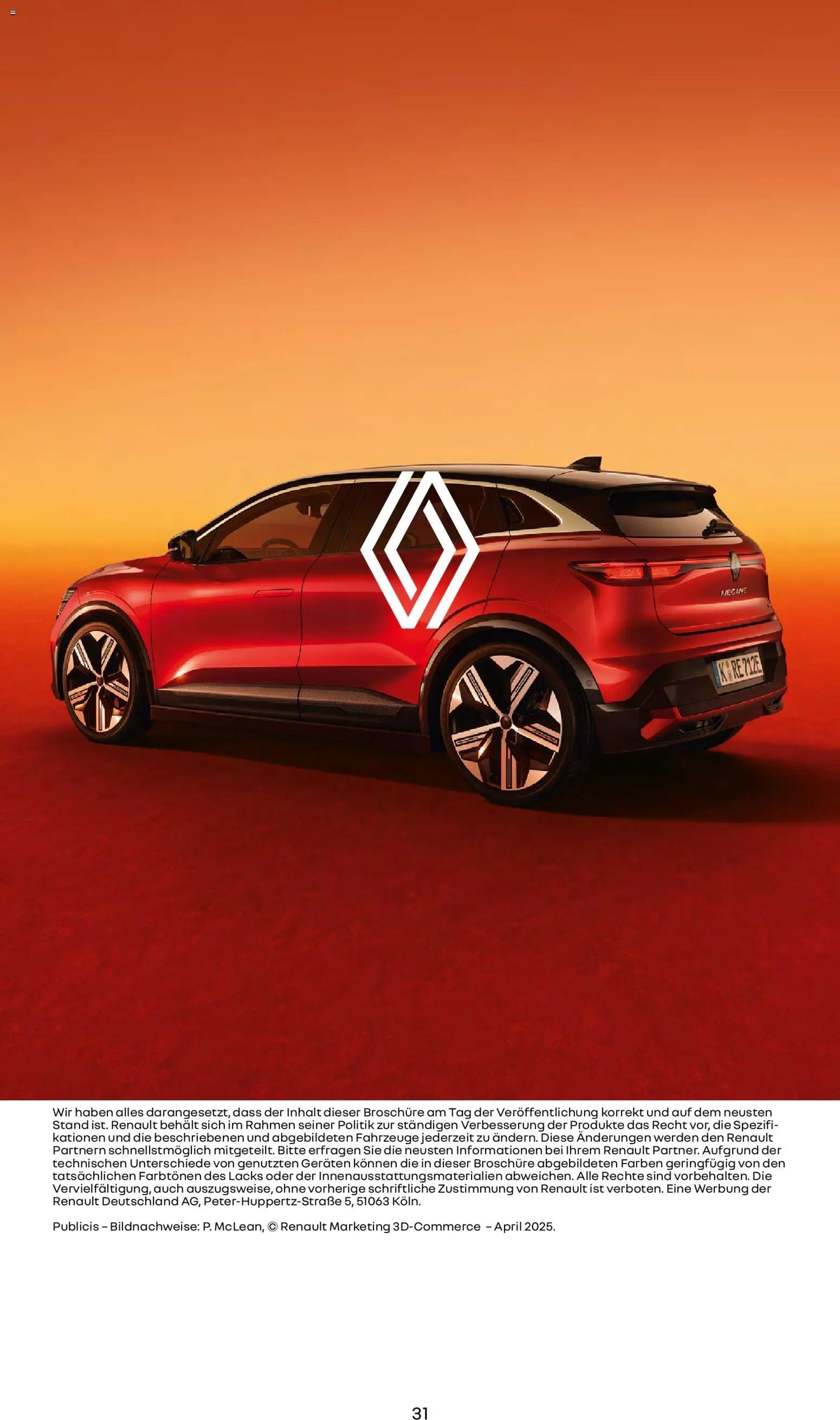 Renault Megane E-Tech – gültig ab 14.01.2026 | Seite: 31