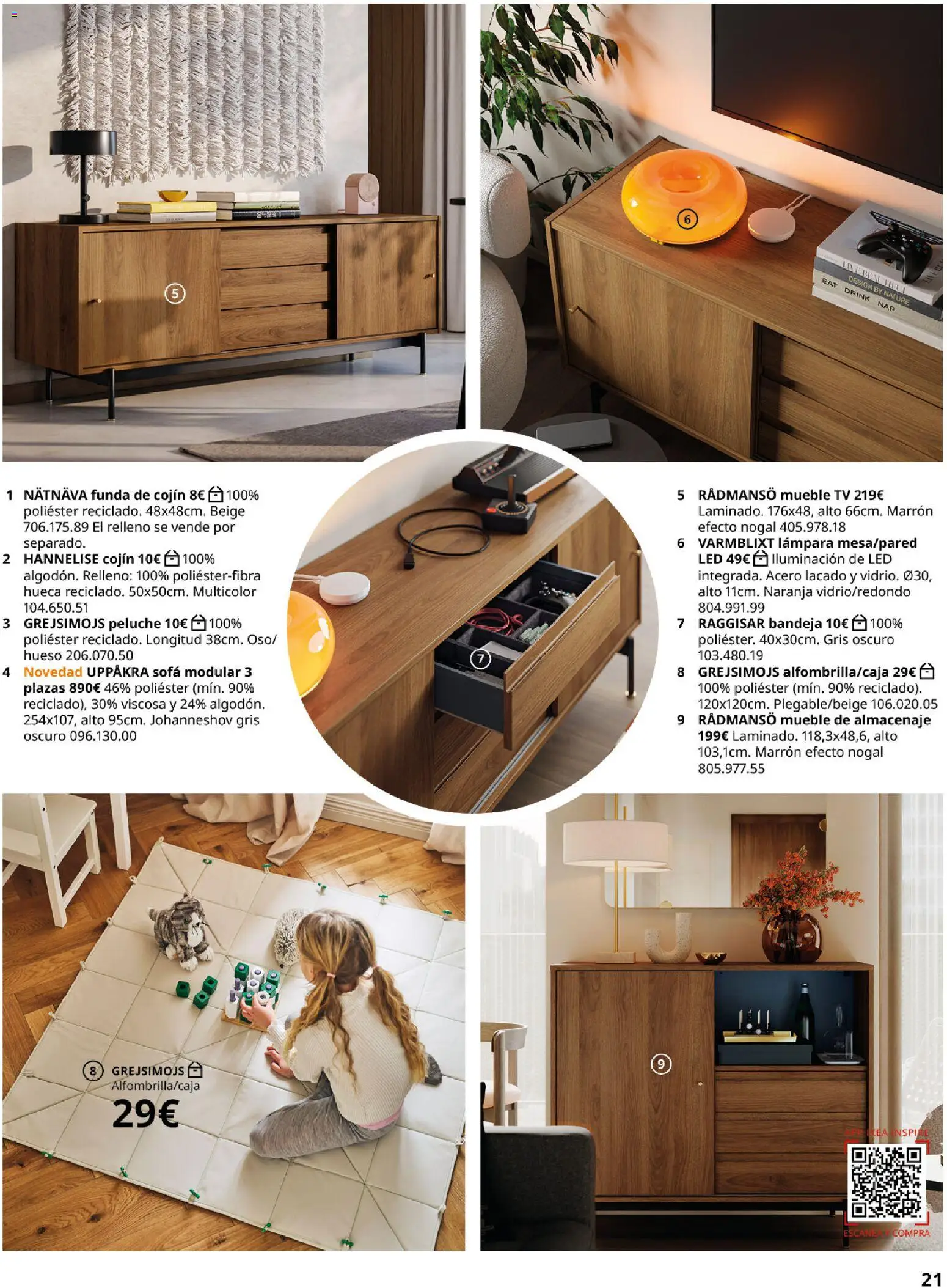 IKEA - Salones │ válido desde el 01/09/2026 | Página: 21 | Productos: Funda, Funda de cojín, Cojín, Bandeja
