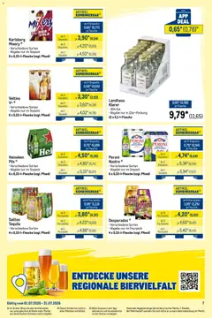 Metro  Monats-Mix ab 01.07.2026 gültig | Seite: 7 | Produkte: Bier, Heineken, Tequila, Veltins