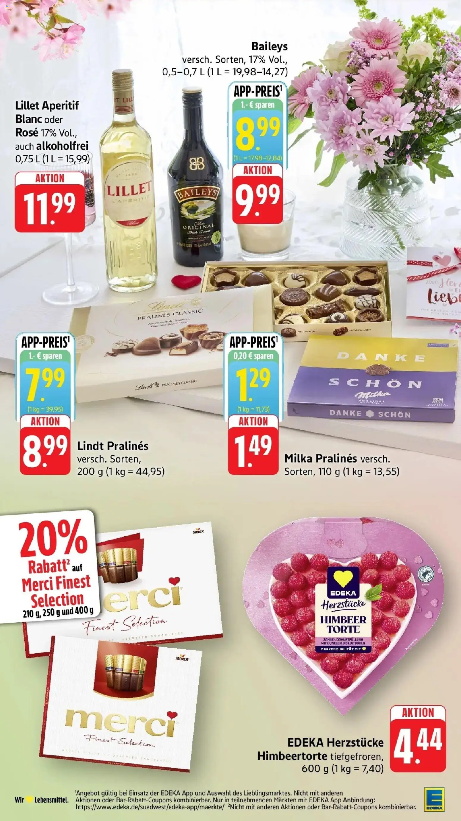 Edeka prospekt Nonnenhorn / Bodensee	 – gültig ab 03.05.2026 | Seite: 26 | Produkte: Lillet, Baileys, Lindt, Sahne