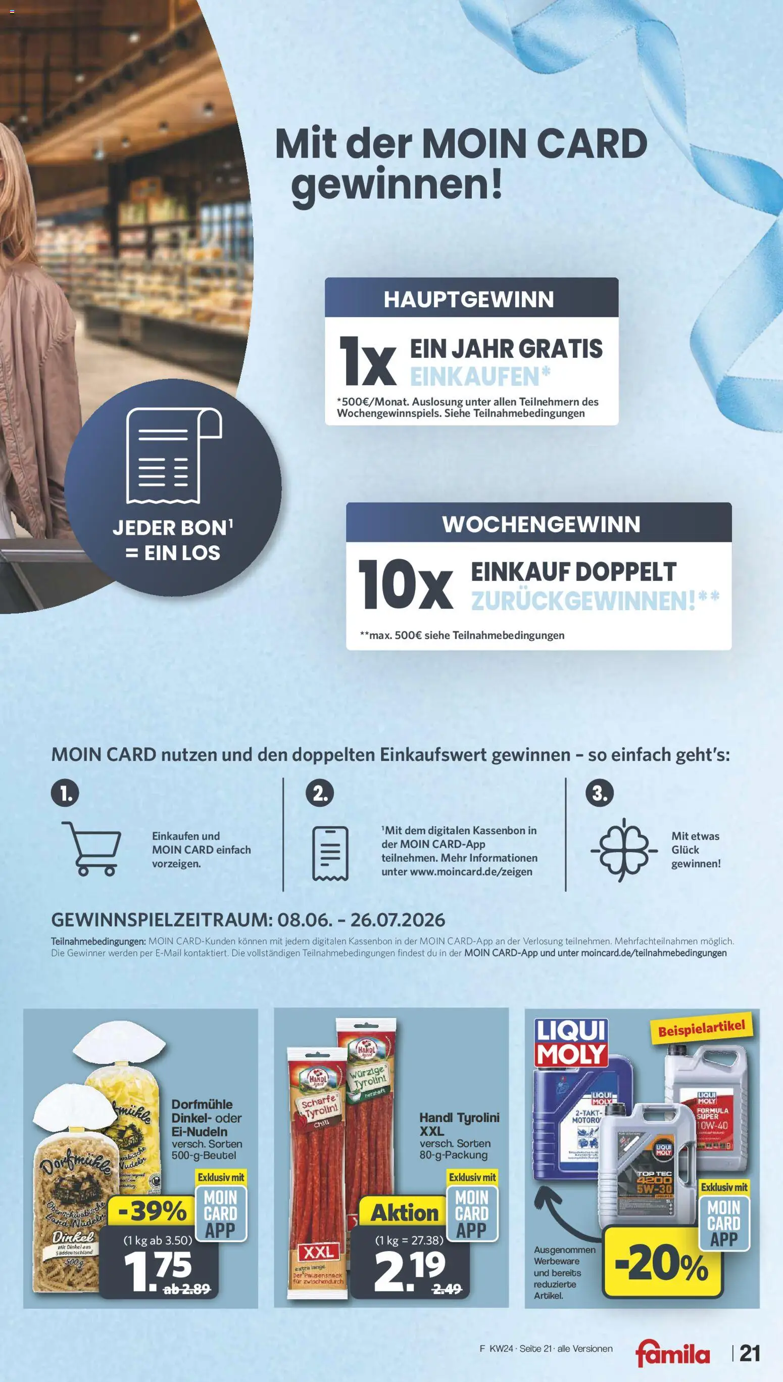 Famila Nordwest Prospekt – gültig ab 08.06.2026 | Seite: 21 | Produkte: Mühle, Chili, Nudeln