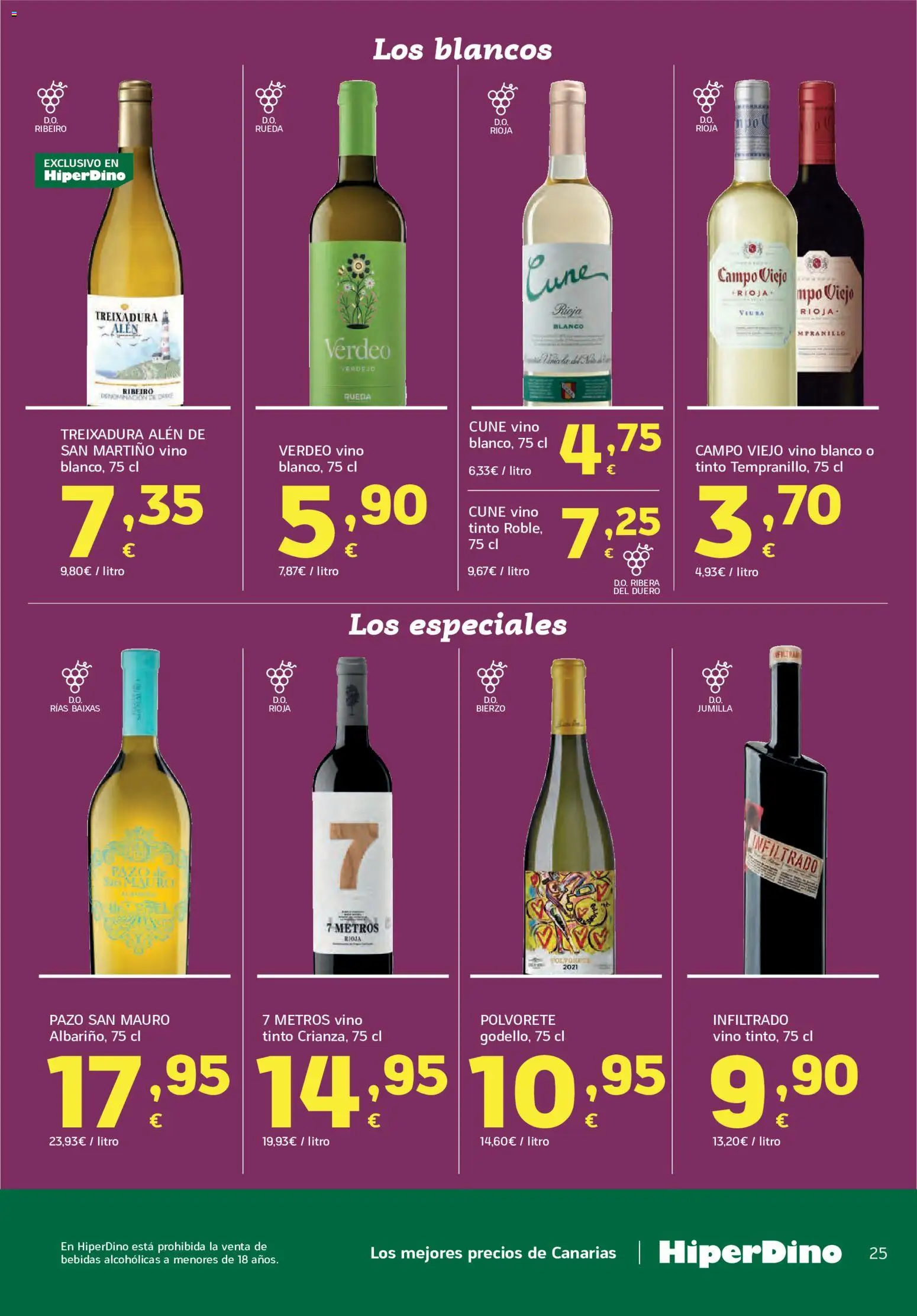 HiperDino folleto │ válido desde el 09.06.2026 | Página: 25 | Productos: Polvo, Vino