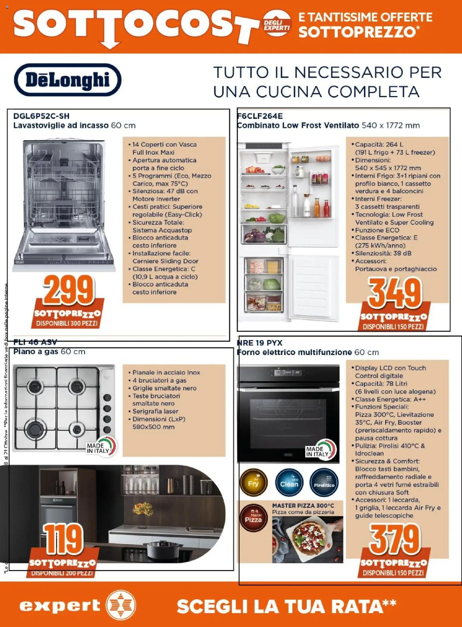 Volantino Expert del 08/10/2026 | Pagina: 22 | Prodotti: Acqua, Forno, Portauova, Forno elettrico