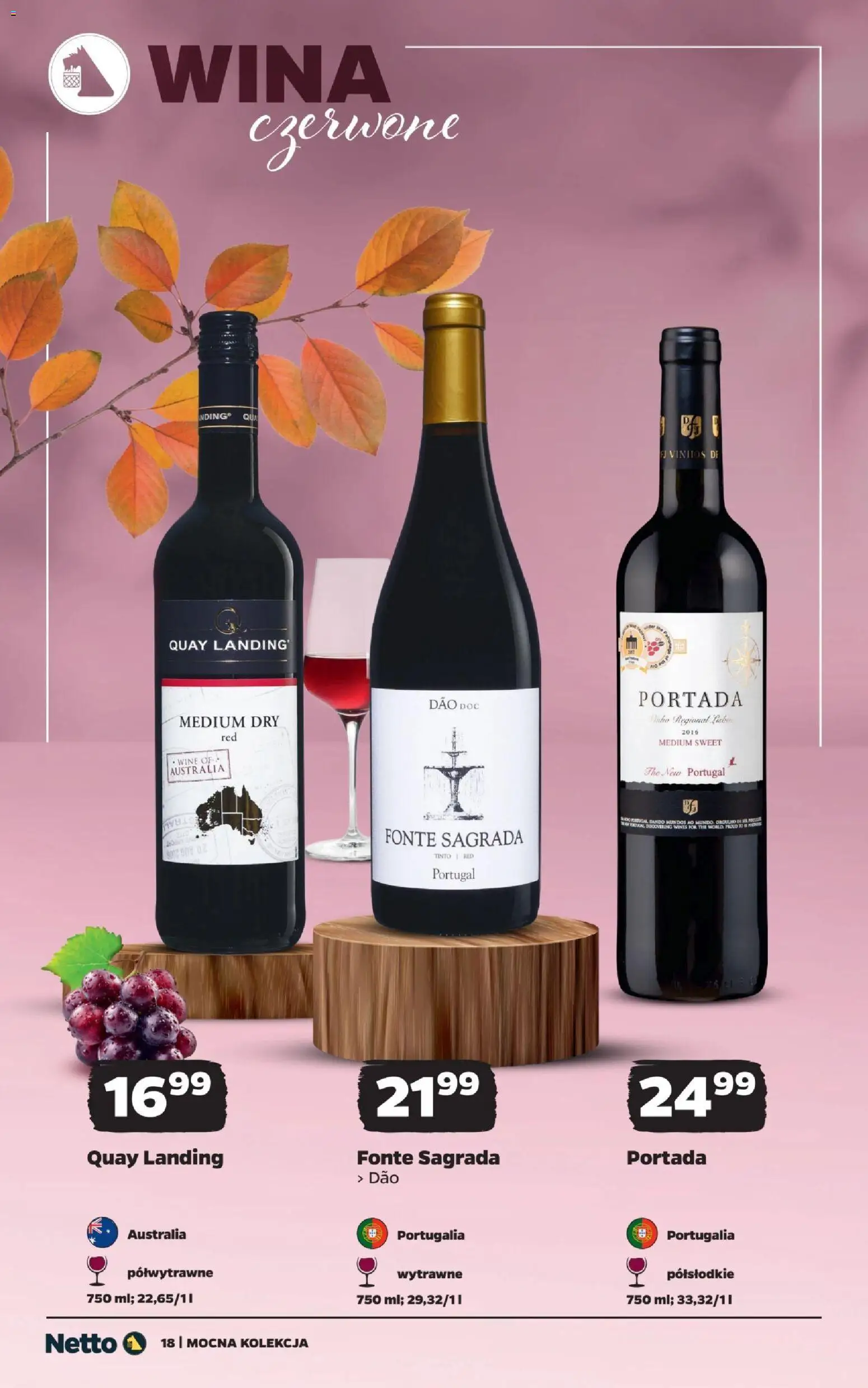 Netto gazetka - Mocna Kolekcja od 12.10.2026 | Strona: 18 | Produkty: Wina czerwone