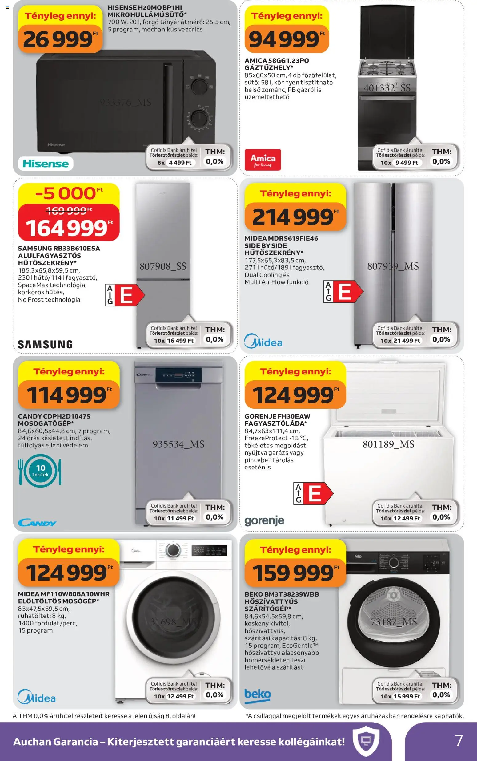 Auchan akciós ujság - amely érvényes a következő dátumtól: 2026.10.08. | Oldal: 7 | Termékek: Sütő, Tányér, Samsung