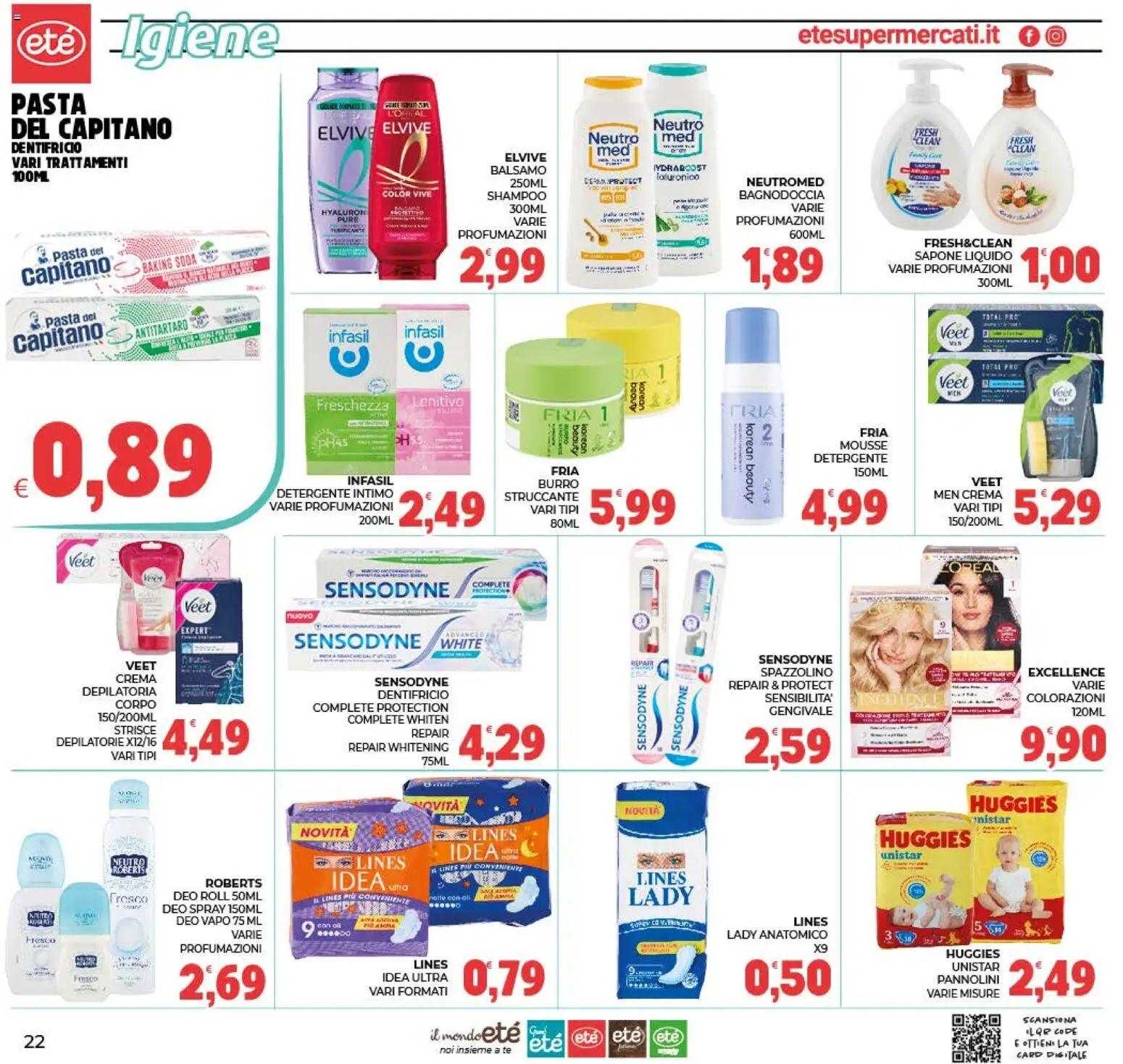 Volantino Eté del 19/08/2026 | Pagina: 22 | Prodotti: Shampoo, Struccante, Spazzolino, Pasta