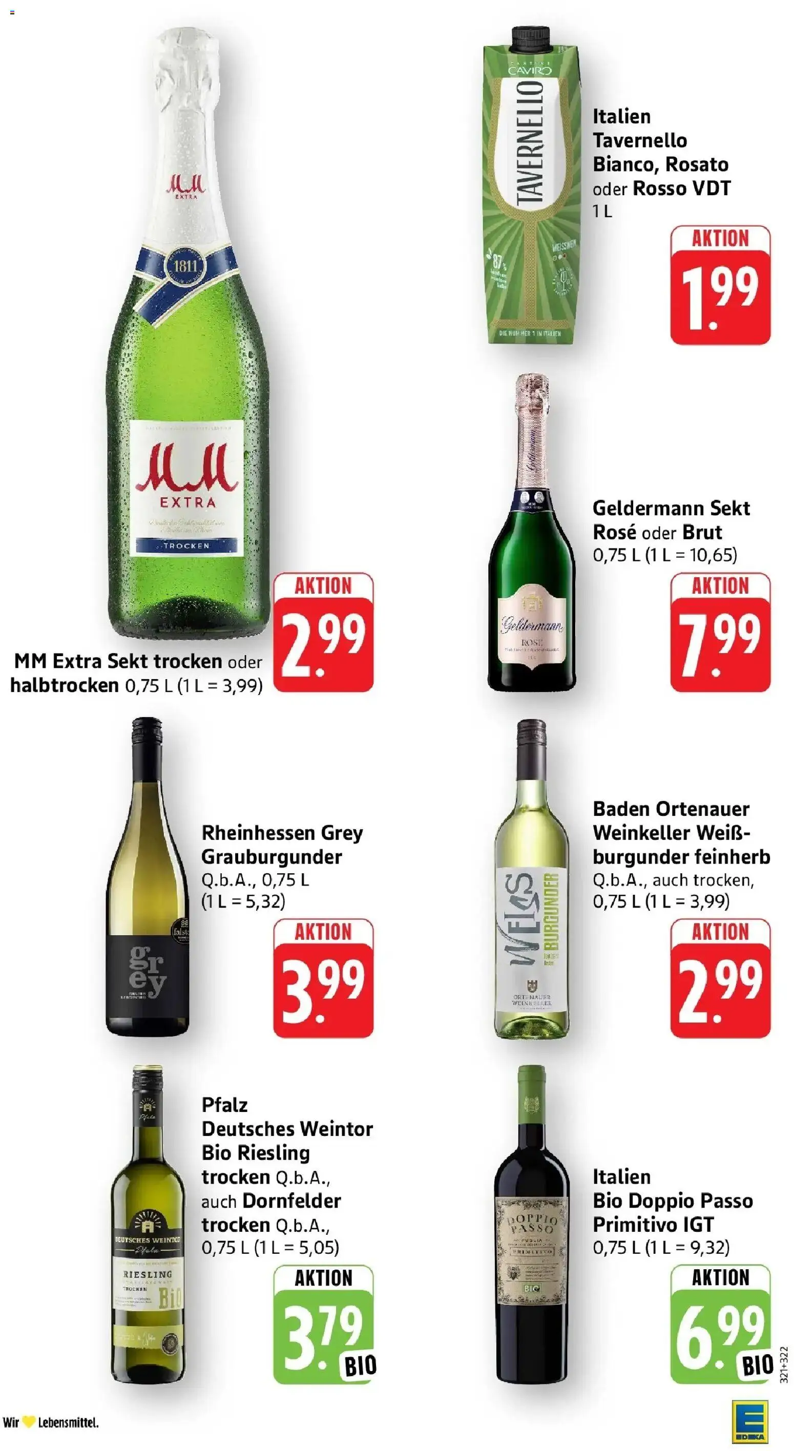 Edeka Prospekt Trier – gültig ab 08.06.2026 | Seite: 39 | Produkte: Sekt, Doppio passo primitivo, Doppio Passo
