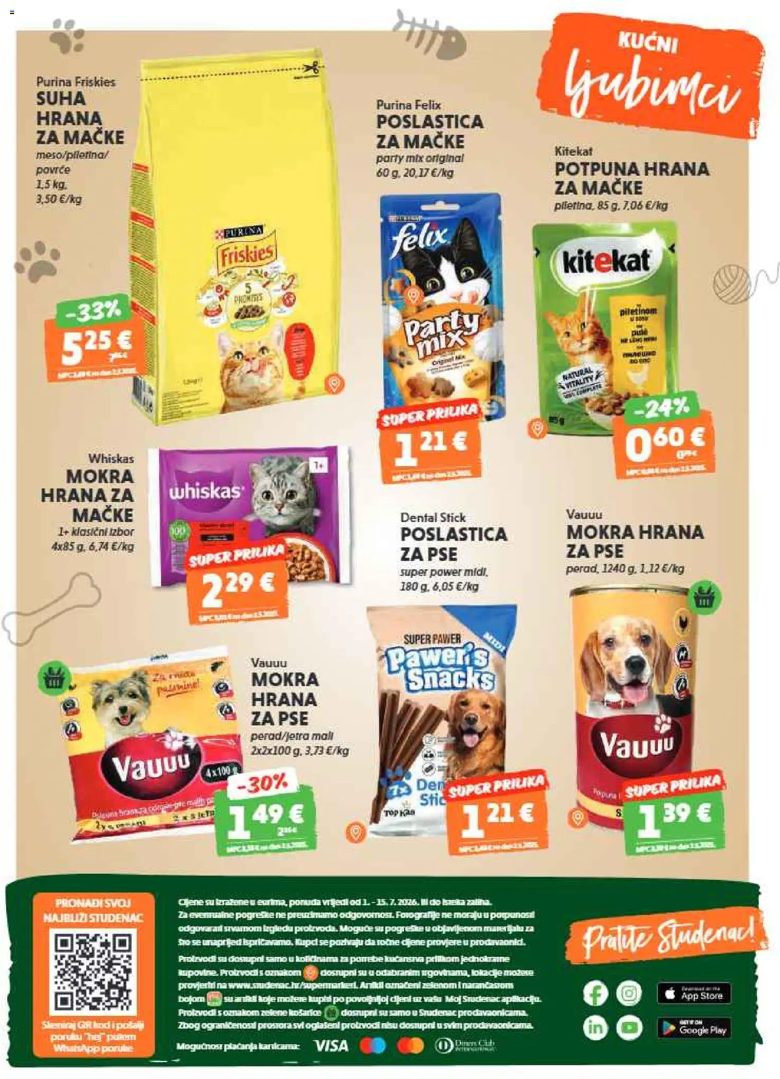 Studenac katalog | vrijedi od 01.07.2026 | Stranica: 40 | Proizvodi: Whiskas, Hrana za pse