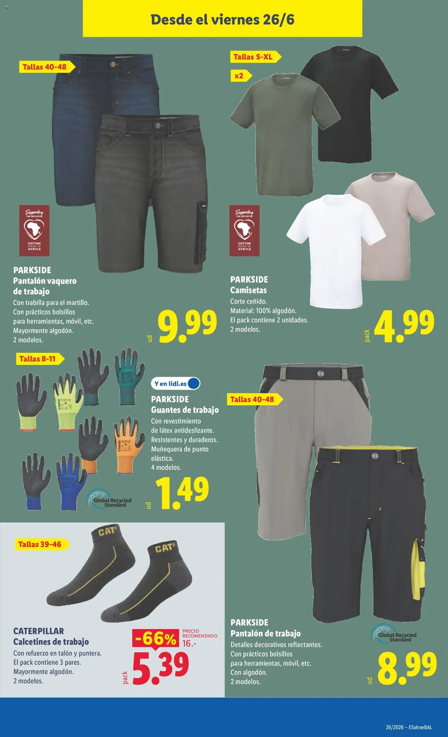 Lidl folleto de bazar │ válido desde el 22.06.2026 | Página: 27 | Productos: Guantes
