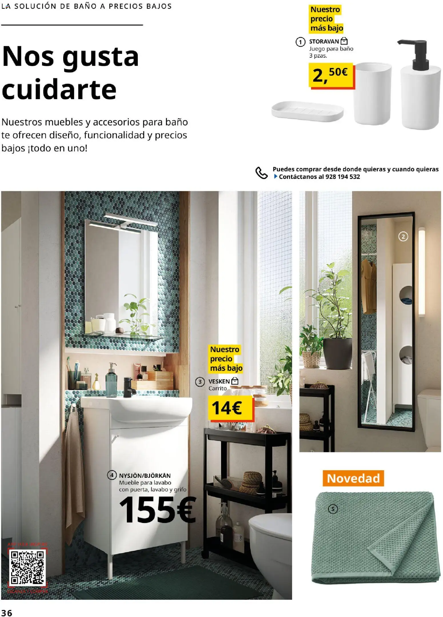 IKEA - Precios bajos │ válido desde el 13.04.2026 | Página: 36 | Productos: Té, Muebles, Lavabo, Baño