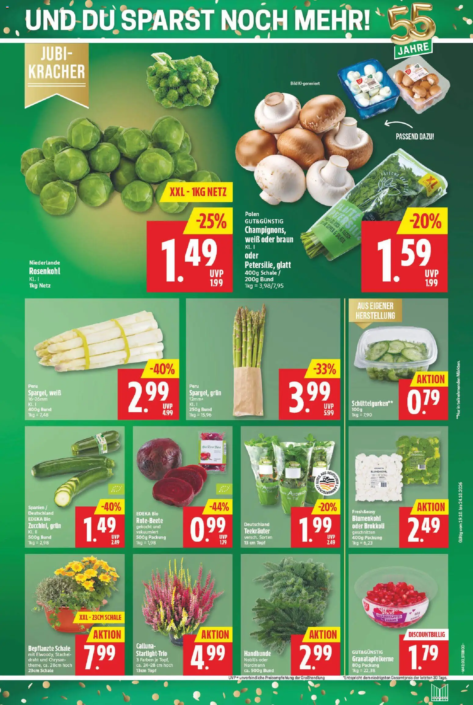 Marktkauf Prospekt – gültig ab 19.10.2026 | Seite: 3 | Produkte: Granatapfel, Brokkoli, Blumenkohl, Fleisch