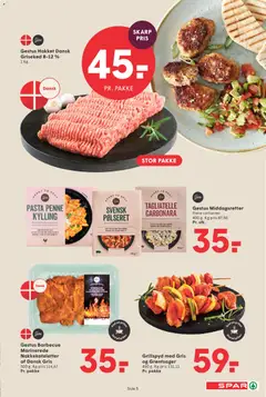 Spar - Tilbudsavis uge 27 gyldig fra 26/06/2026 | Side: 5 | Produkter: Champignon, Pasta, Kartofler, Bacon