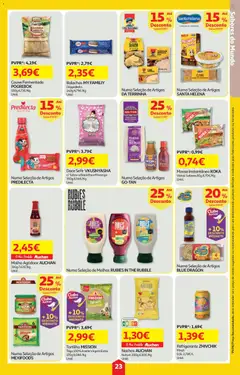 Pré-visualização Auchan folheto válido de 09/07/2026 | Página: 23 | Produtos: Azeite, Bolachas, Massa, Couve