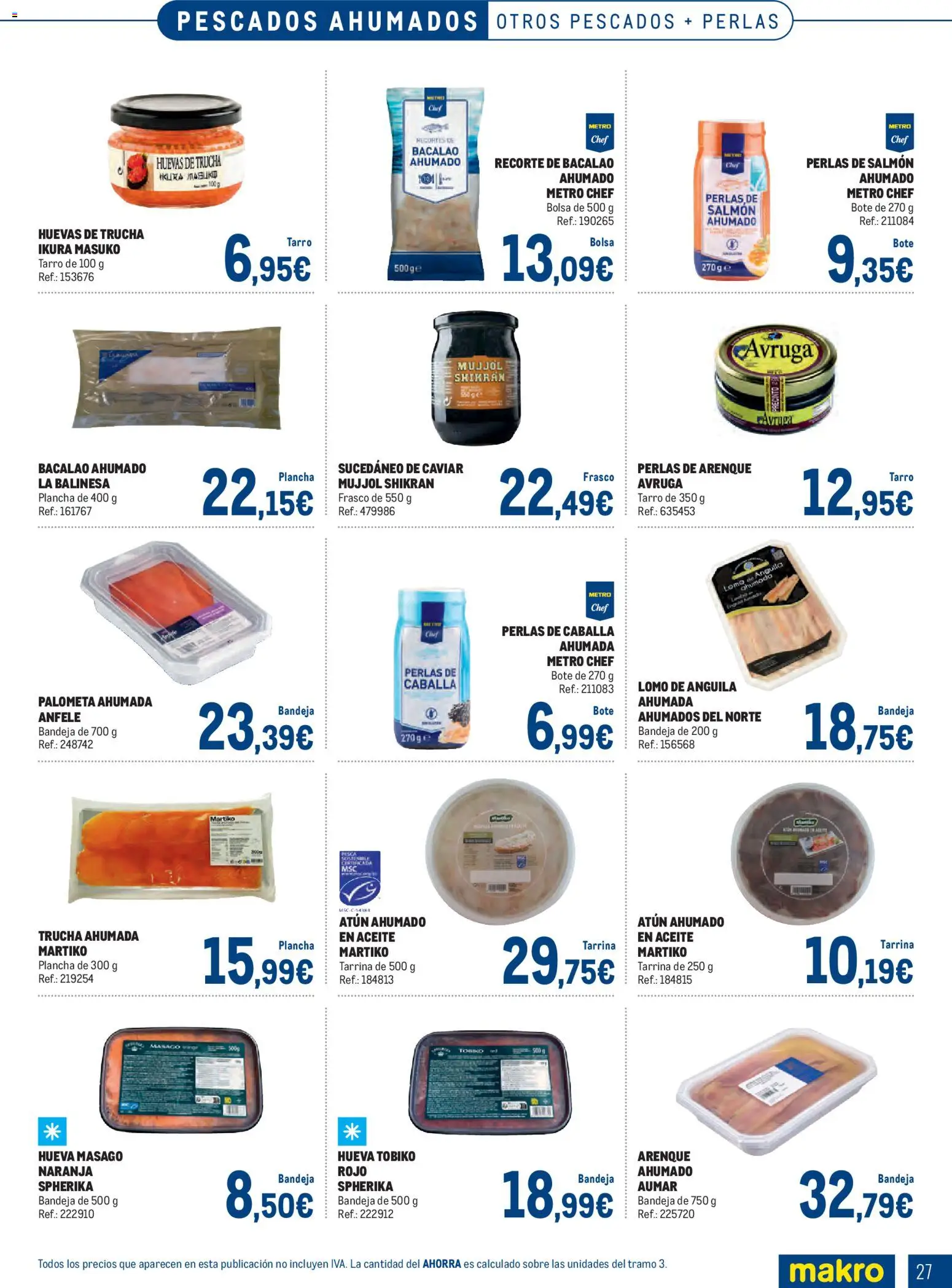 Makro Pescados │ válido desde el 06/07/2026 | Página: 27 | Productos: Aceite, Bolsa, Plancha, Σταθμός εργασίας