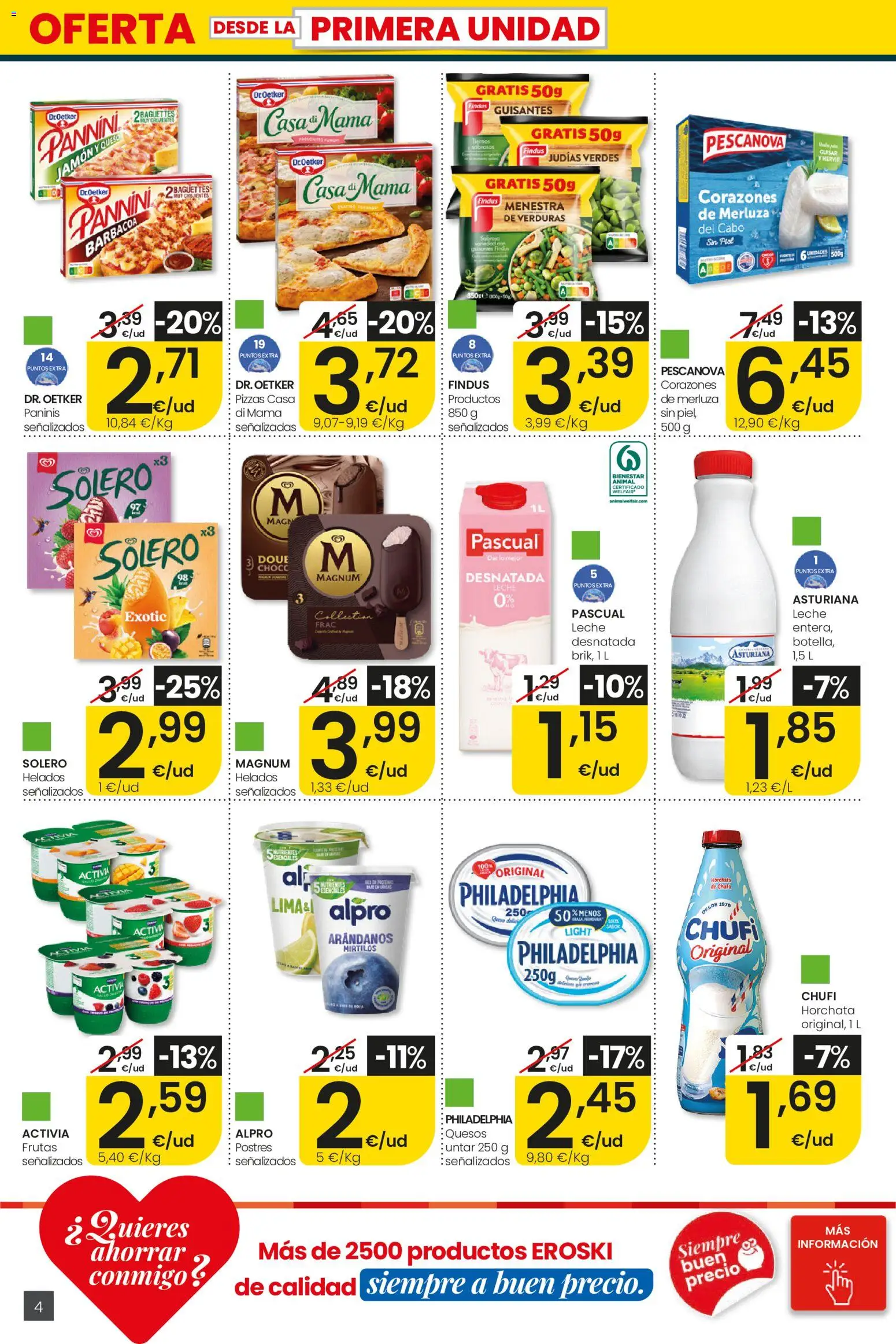 Eroski Quieres ahorrar conmigo │ válido desde el 14.05.2026 | Página: 4 | Productos: Lima, Leche, Jamón, Barbacoa
