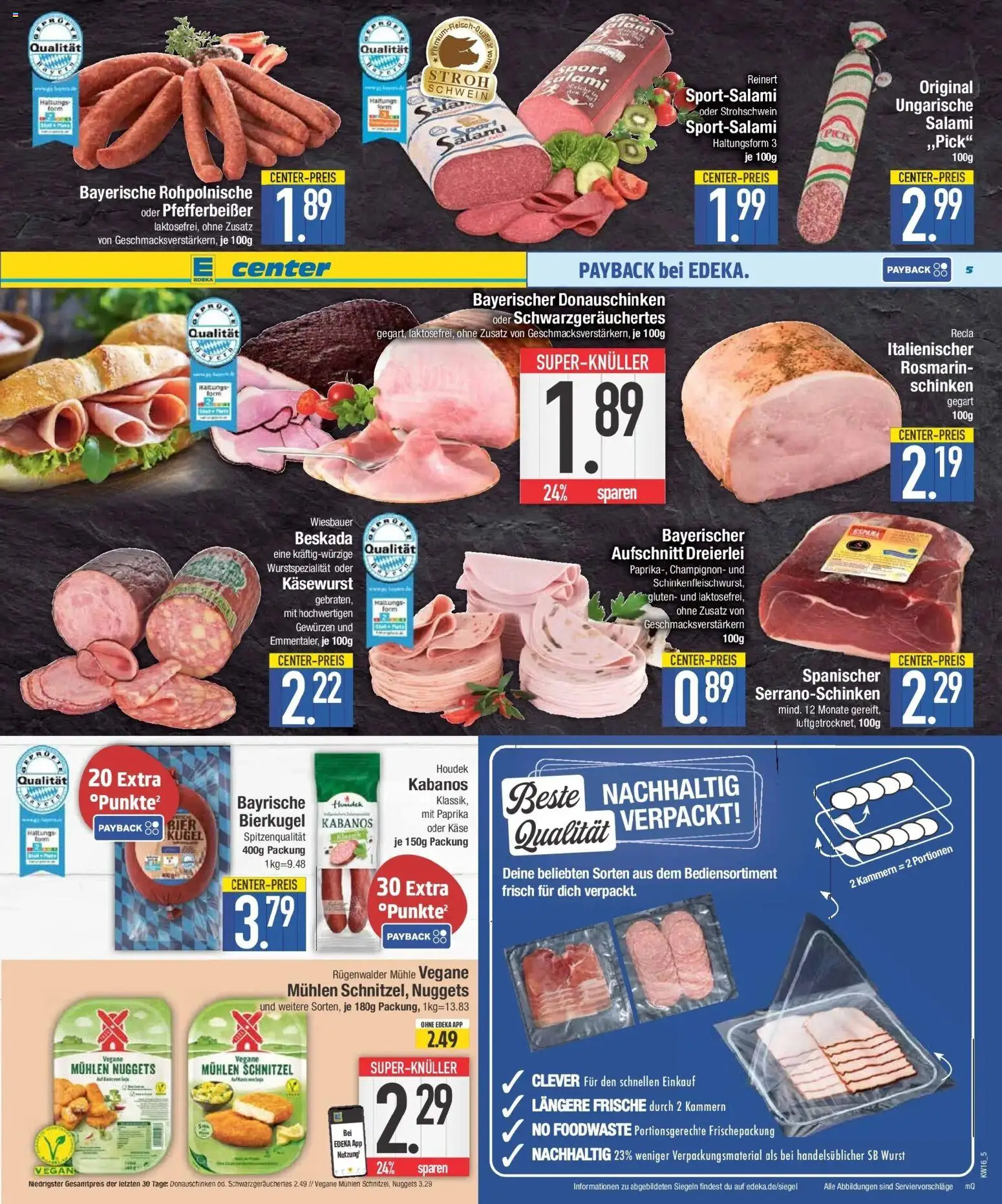 E center Prospekt Neuburg an der Donau  – gültig ab 13.04.2026 | Seite: 5 | Produkte: Mühle, Bier, Wurst, Schinken