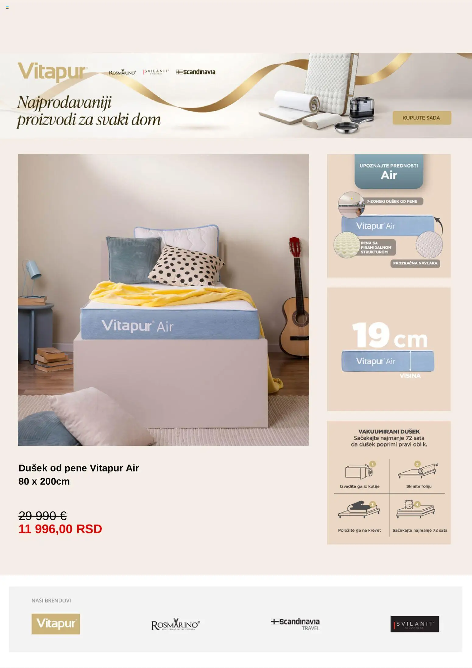 Vitapur katalog - važi od 01.10.2026 | Strana: 5 | Proizvode: Krevet, Dušek, Pena