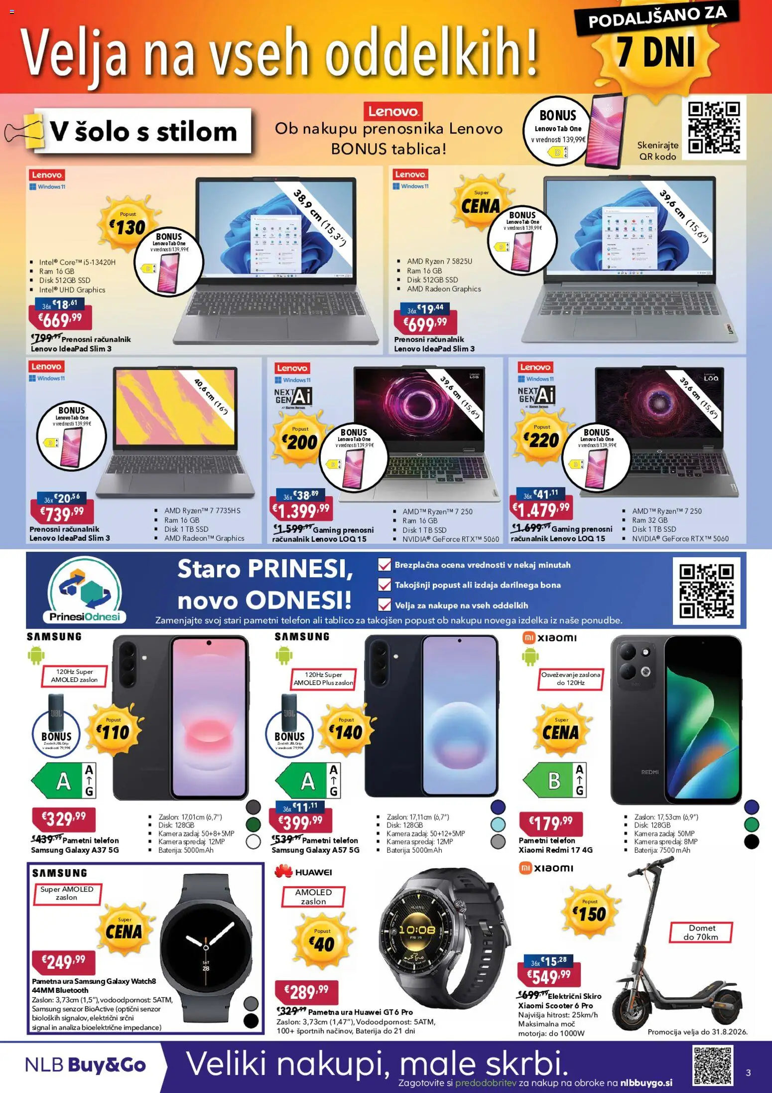 Novi Harvey Norman katalog ponudbe – veljaven od 26.08.2026 | Stran: 3 | Izdelki: Pametni telefon, Ura, Kamera, Disk