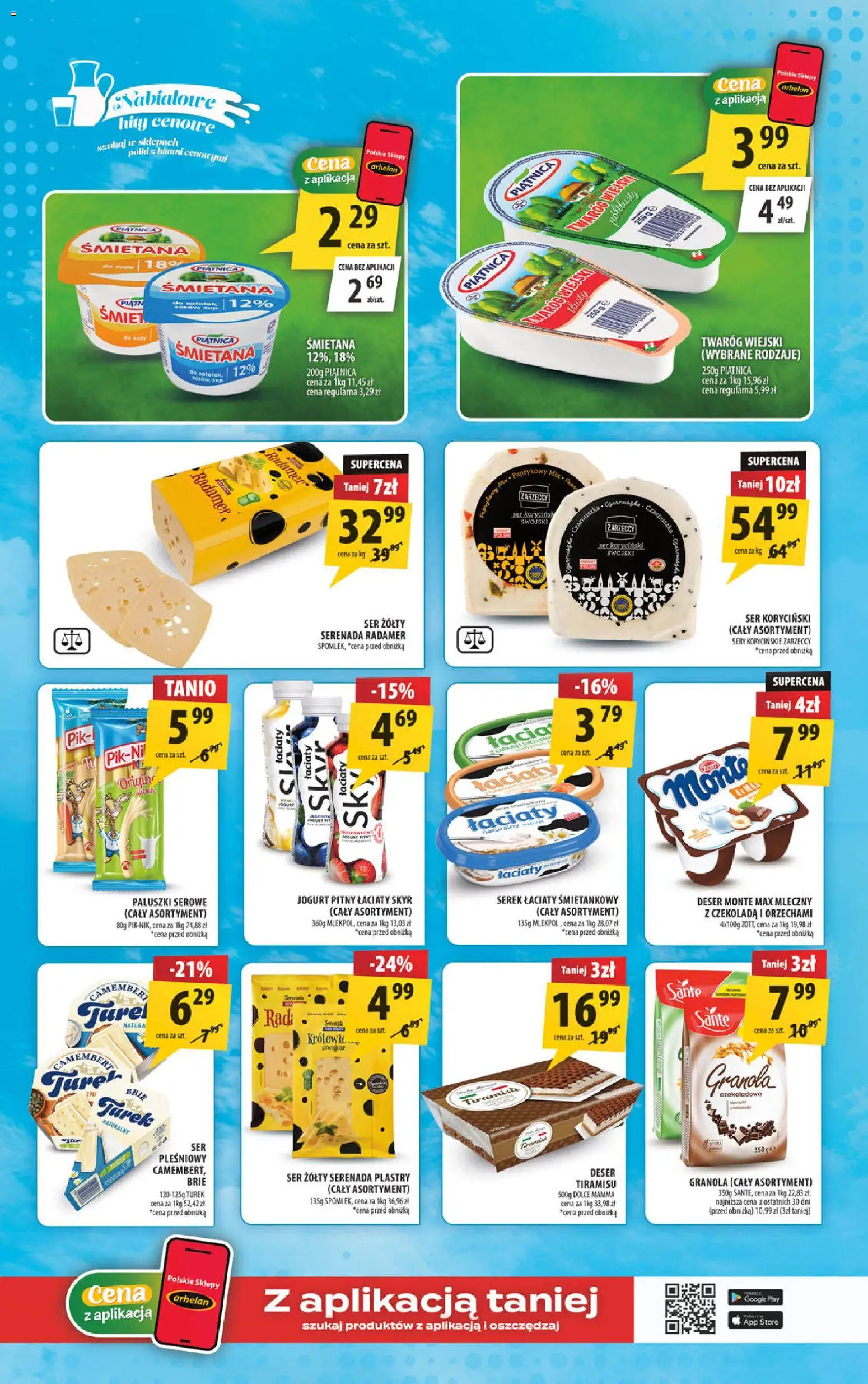 Arhelan gazetka od 09.10.2026 | Strona: 7 | Produkty: Ser żółty, Tiramisu, Jogurt, Ser koryciński