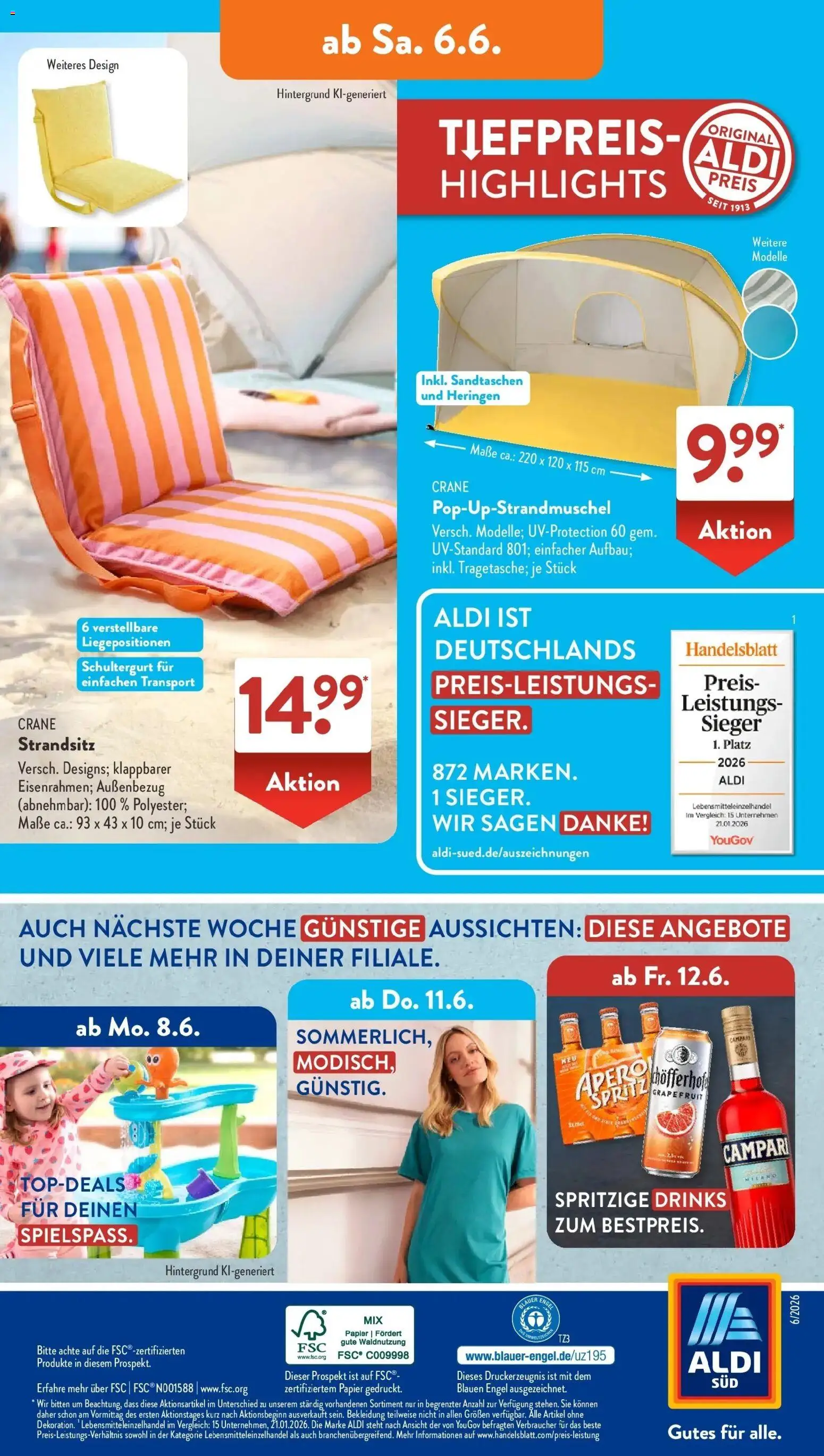 Aldi Süd Wochenangebote – gültig ab 01.06.2026 | Seite: 25 | Produkte: Campari, Grapefruit, Bekleidung