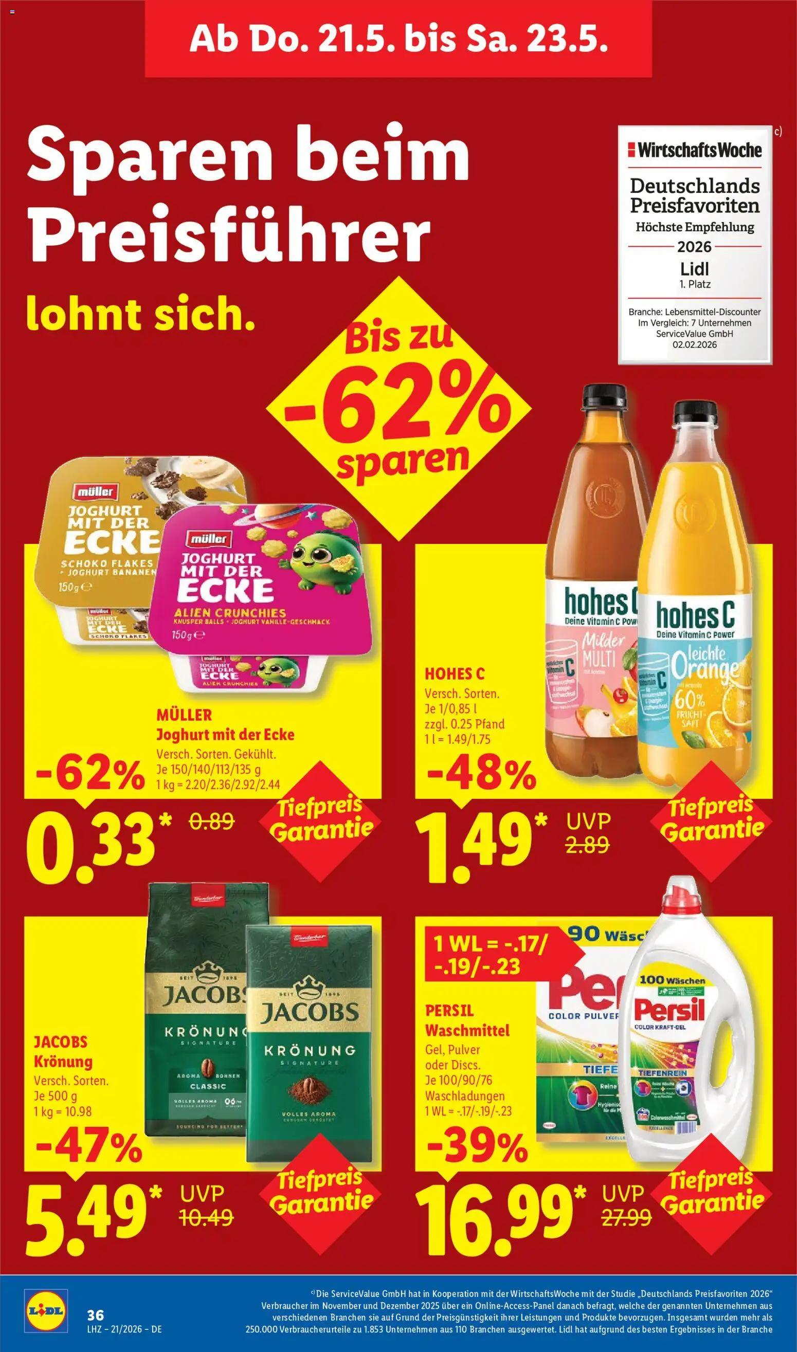 Lidl Prospekt – gültig ab 18.05.2026 | Seite: 64 | Produkte: Bananen, Waschmittel, Hohes c, Persil