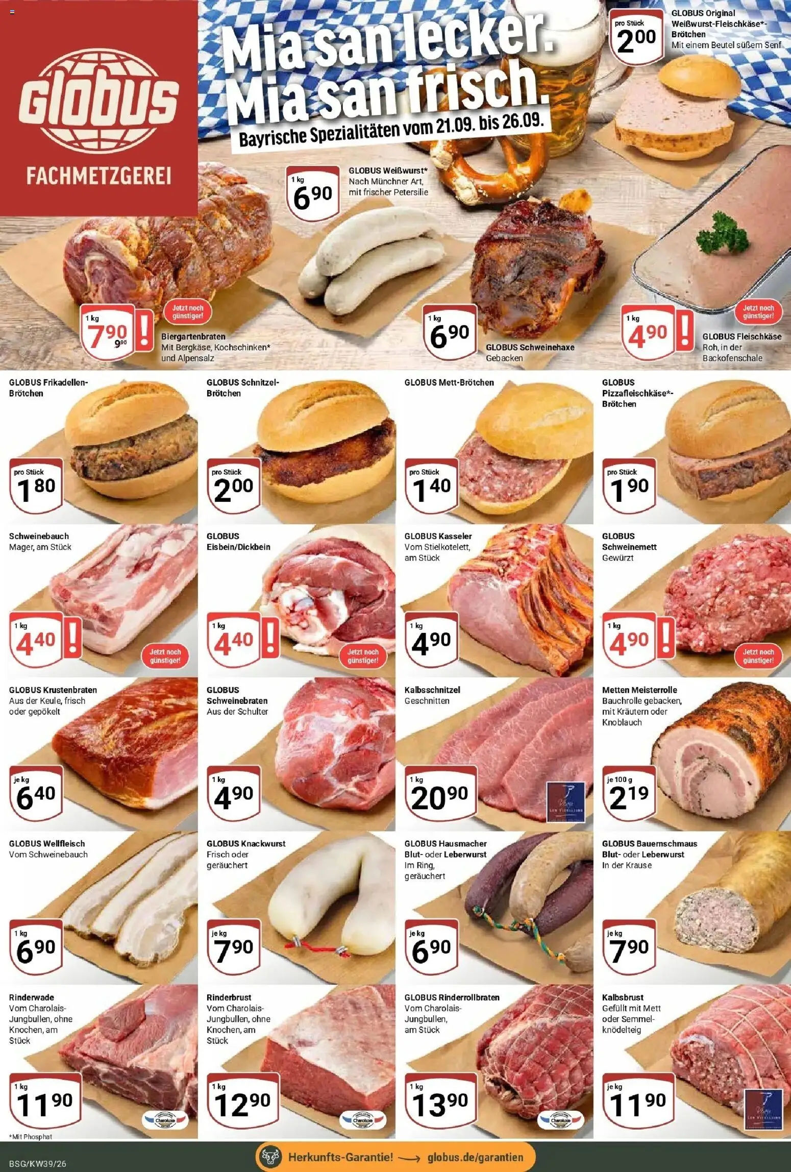 Globus Prospekt Braunschweig (ab 21.09.2026) » Angebote online | Seite: 10 | Produkte: Schweinebauch, Krustenbraten, Schnitzel, Schulter