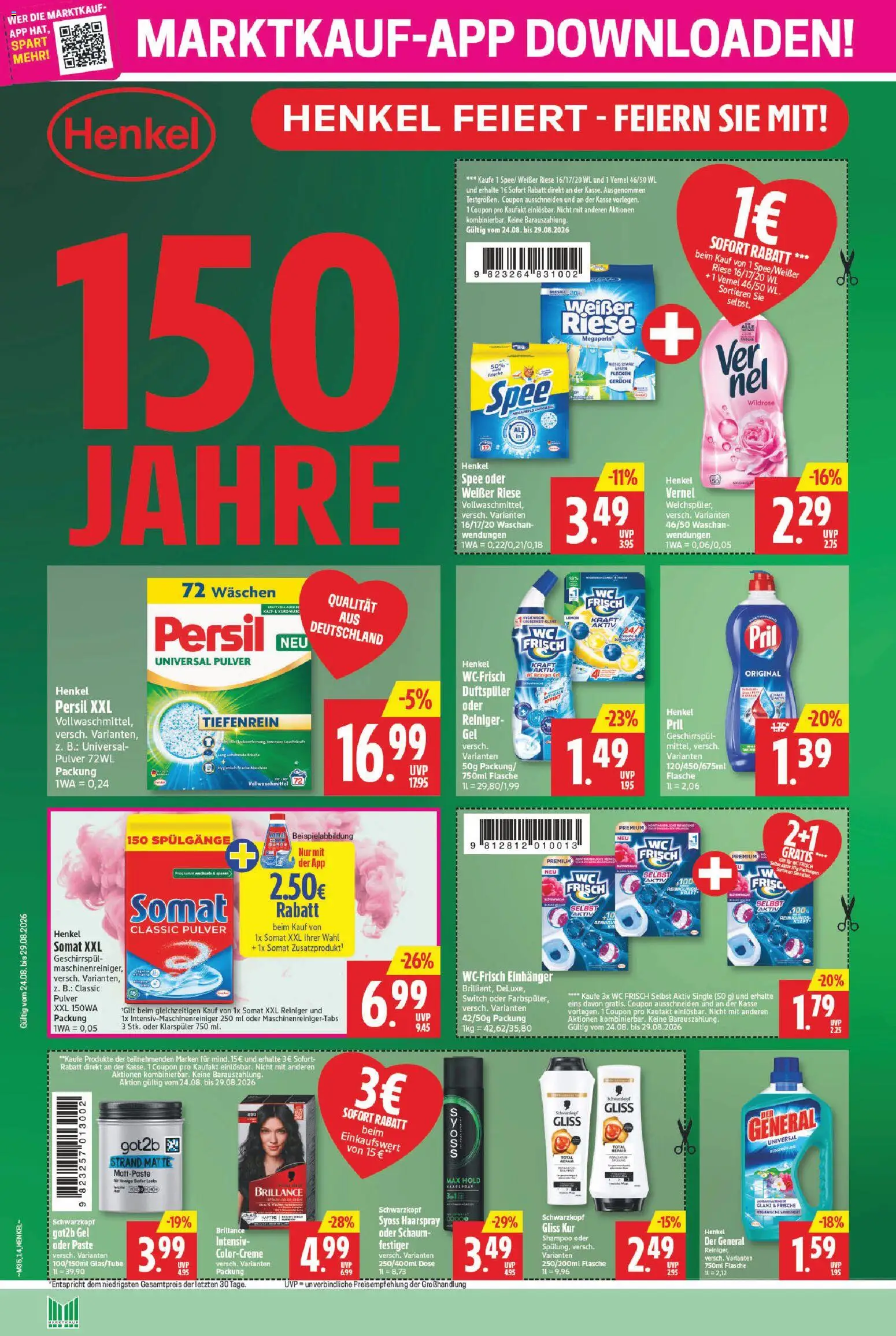 Marktkauf Prospekt – gültig ab 24.08.2026 | Seite: 16 | Produkte: Haarspray, Wc frisch, Vernel, Persil