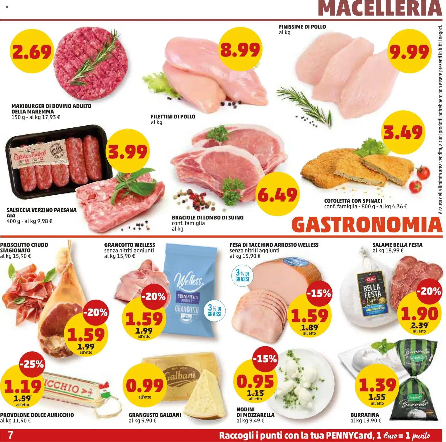 Volantino PENNY del 07.05.2026 | Pagina: 7 | Prodotti: Arrosto, Prosciutto Crudo, Provolone, Tacchino