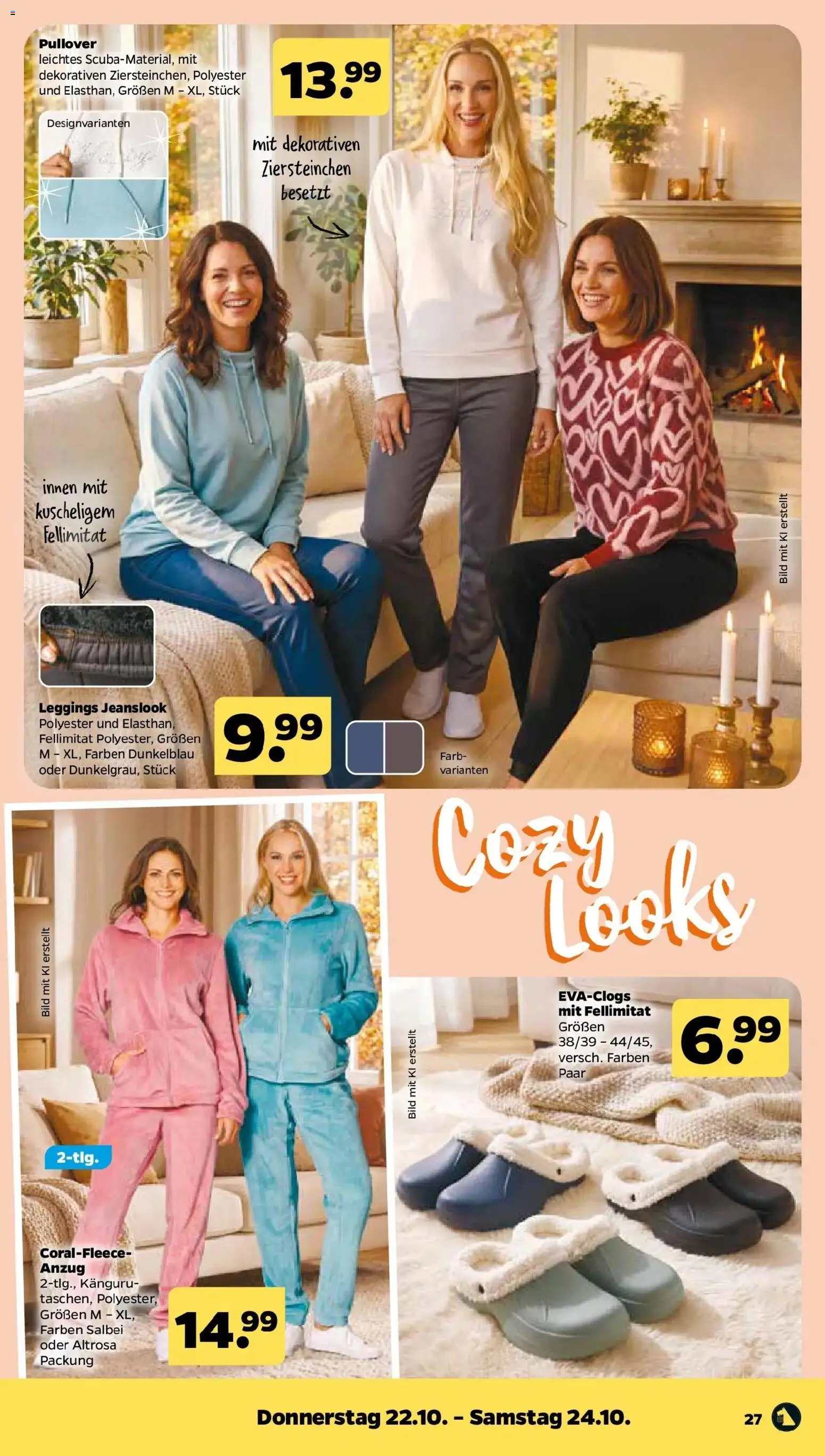Netto Aktueller Prospekt ab 19.10.2026 → Angebote nächste Woche | Seite: 31 | Produkte: Pullover, Leggings, Anzug