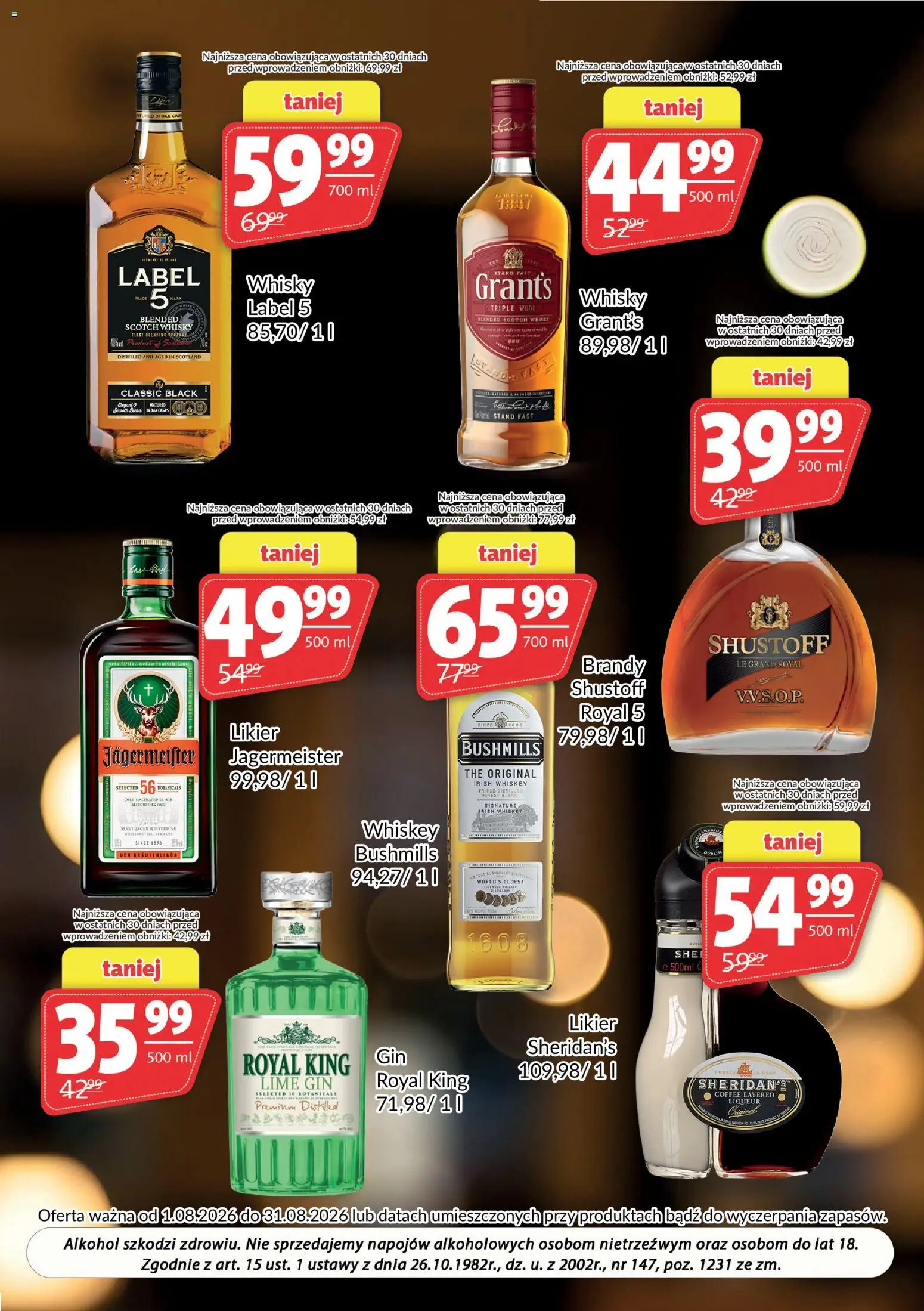Prim Market gazetka - Oferta alkoholowa od 01.08.2026 | Strona: 6 | Produkty: Label 5, Irish whiskey, Brandy, Gin