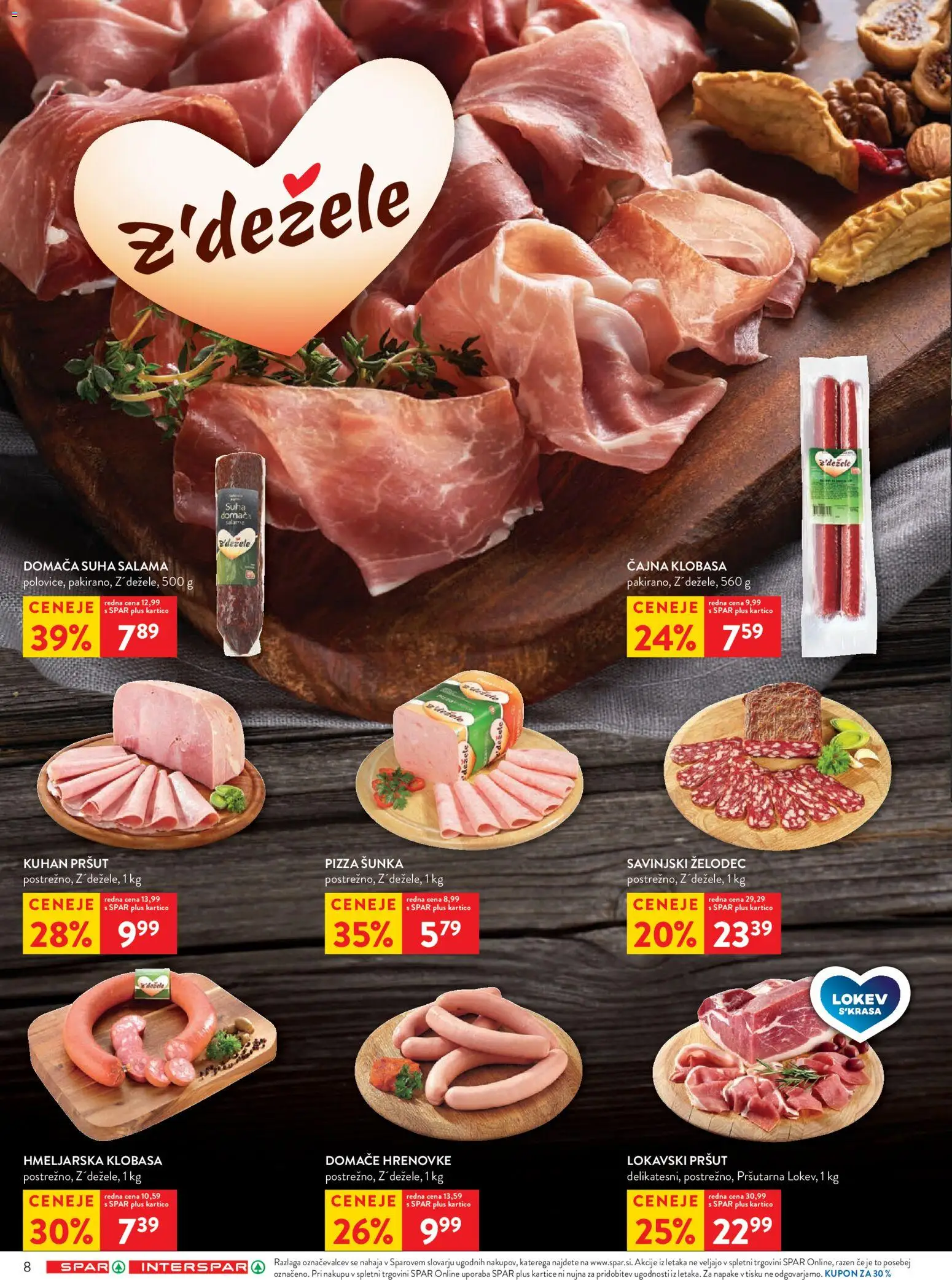 Novi Spar katalog ponudbe – veljaven od 02.09.2026 | Stran: 10 | Izdelki: Hrenovke, Pršut, Salama, Sunka