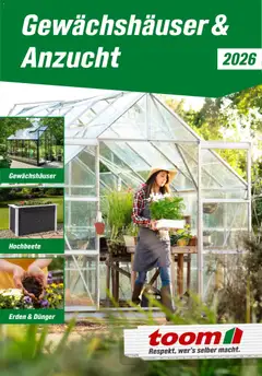 Toom Baumarkt Gewächshäuser & Anzucht 2026 ab 01.01.2026 gültig