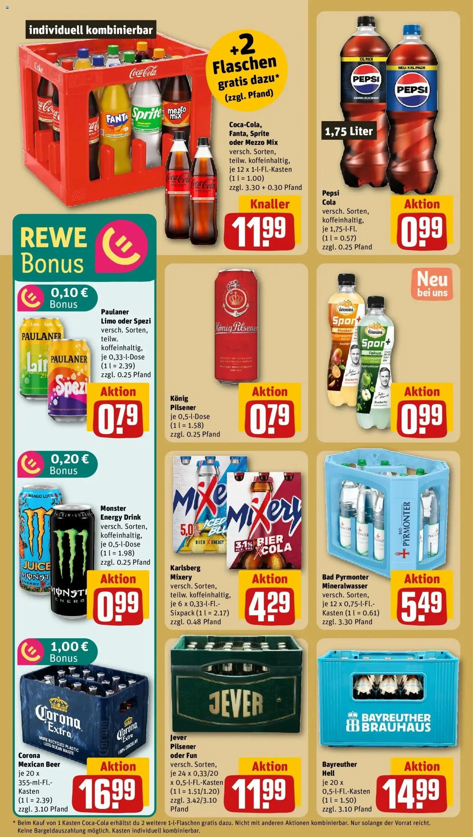 REWE Prospekt ab 04.05.2026 zum Blättern » Angebote | Seite: 20 | Produkte: Fanta, Mineralwasser, Monster, Mixery