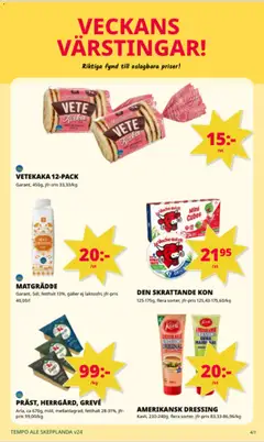 Tempo erbjudanden - Förhandsvisning av reklamblad från butik Tempo aktuell från 08.06.2026 | Sida: 4 | Produkter: Galler, Te