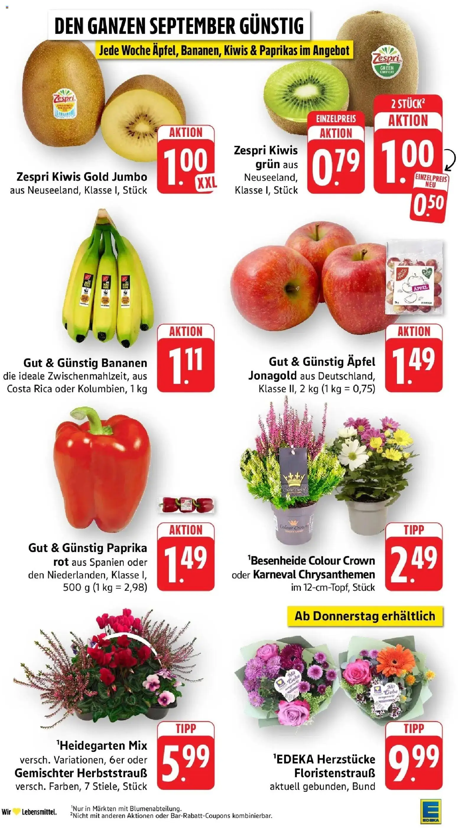 Edeka Prospekt Birkenau (ab 21.09.2026) » Angebote Online | Seite: 10 | Produkte: Äpfel, Bananen, Paprika