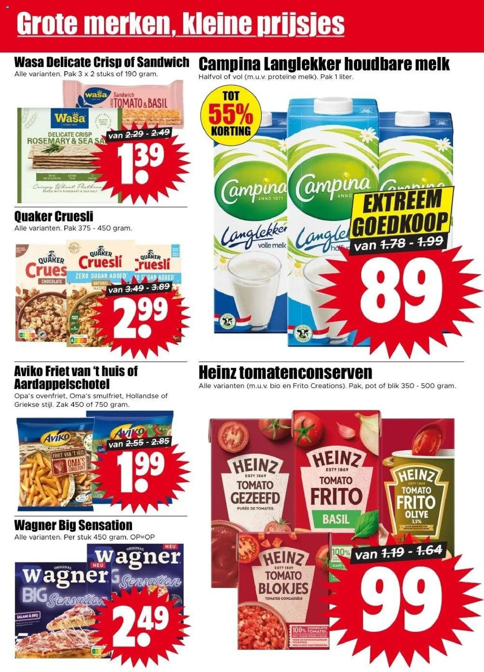 {H1} | Pagina: 18 | Producten: Volle melk, Zak, Pot, Salami