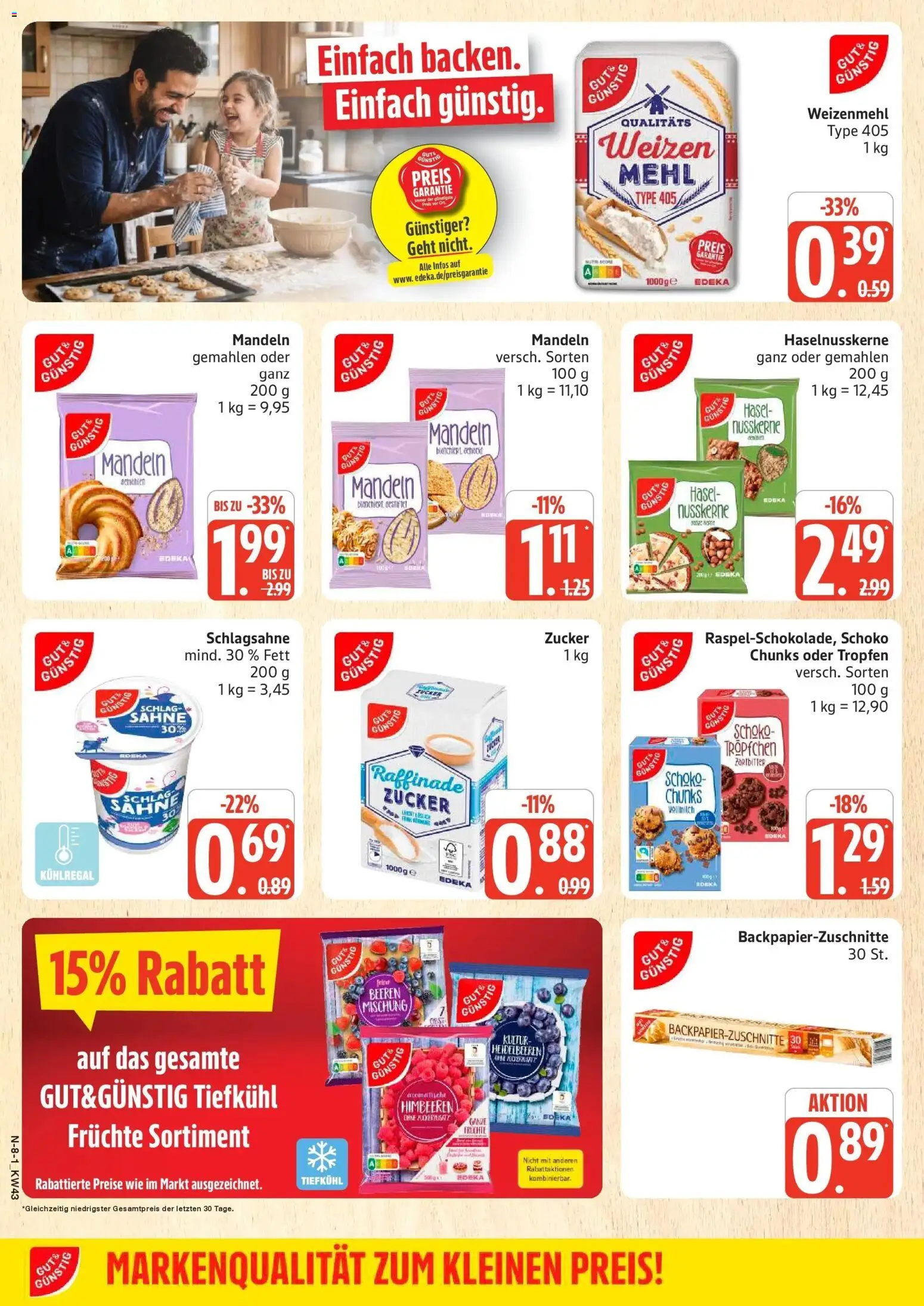 Edeka Prospekt Schleswig (ab 19.10.2026) » Angebote Online | Seite: 8 | Produkte: Himbeeren, Schlagsahne, Heidelbeeren, Zucker