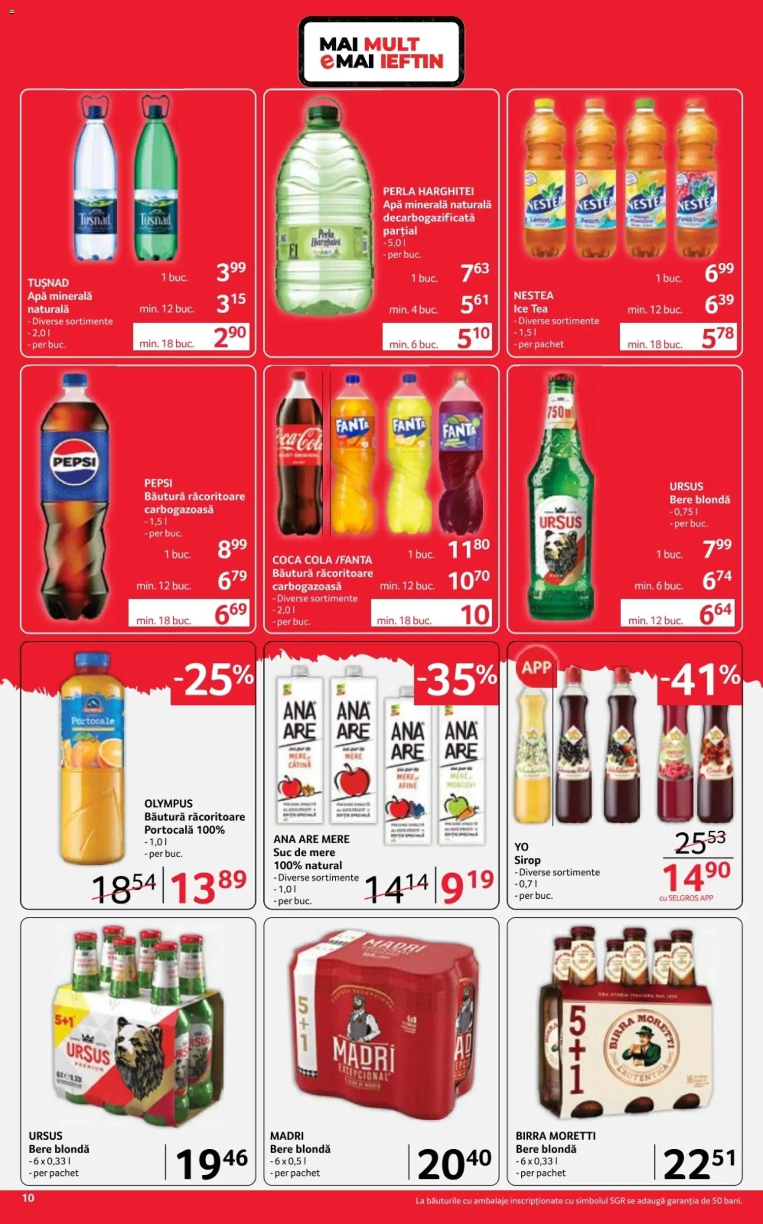 Noul catalog Selgros – valabil de la 12.06.2026 | Pagină: 10 | Produse: Afine, Portocale, Ice tea, Morcovi