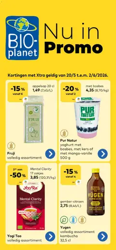 BioPlanet folder - Voorbeeld van een folder van BioPlanet, geldig van 20.05.2026