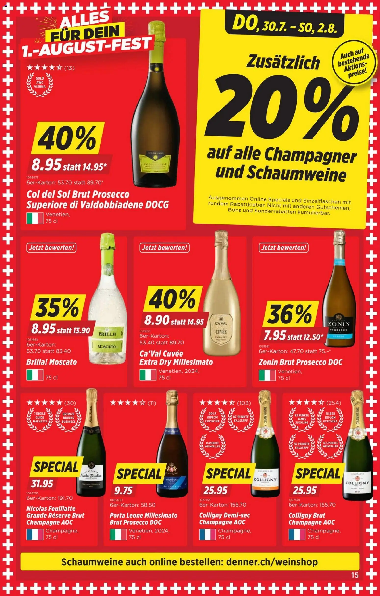 Denner aktionen – gültig ab 30.07.2026 | Seite: 15 | Produkte: Prosecco