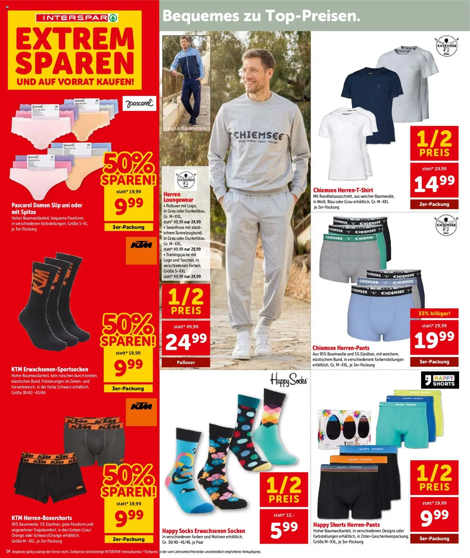 Interspar Flugblatt - Kärnten gültig ab 17.03.2026 | Seite: 14 | Produkte: Pullover, Socken, Slip