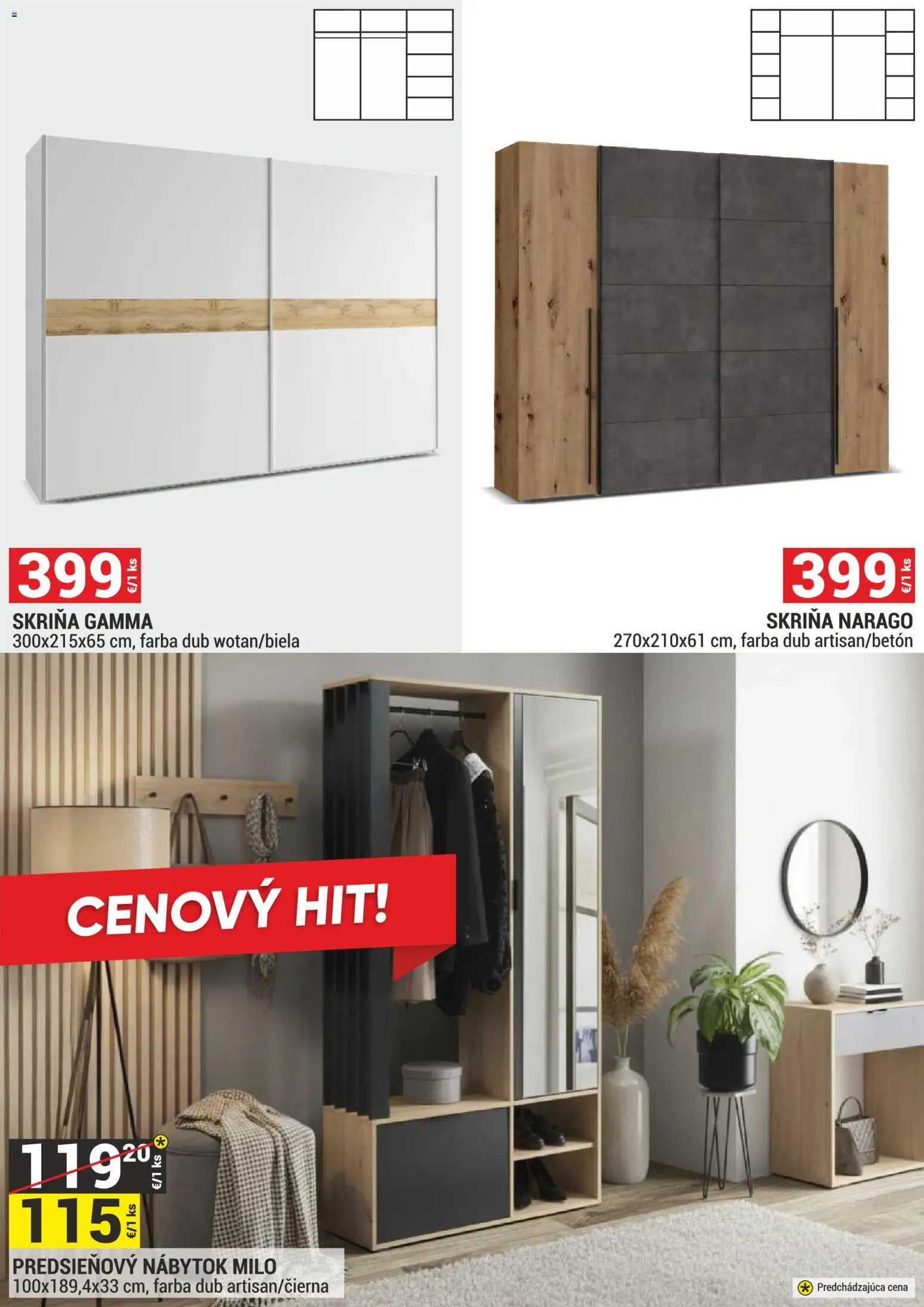 Nové Merkury Market akcie – leták je platný od 01.07.2026 | Strana: 29 | Produkty: Nábytok, Skriňa, Predsieňový nábytok